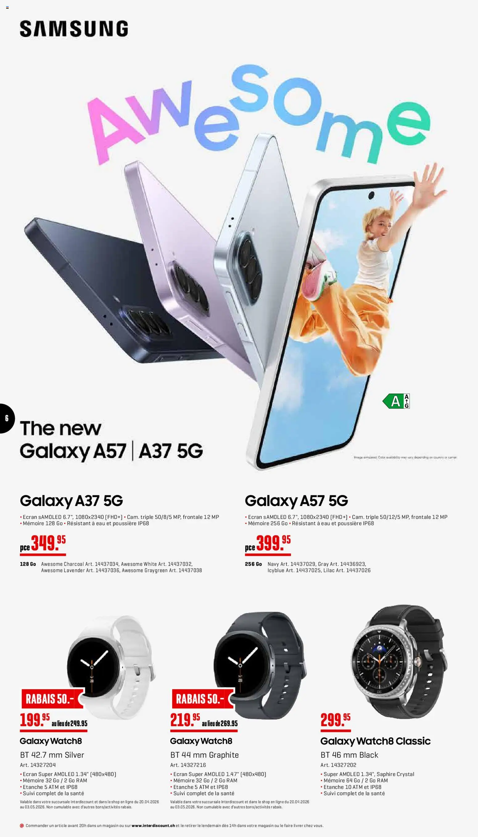 Interdiscount aktionen FR – gültig ab 20.04.2026 | Seite: 6 | Produkte: Samsung