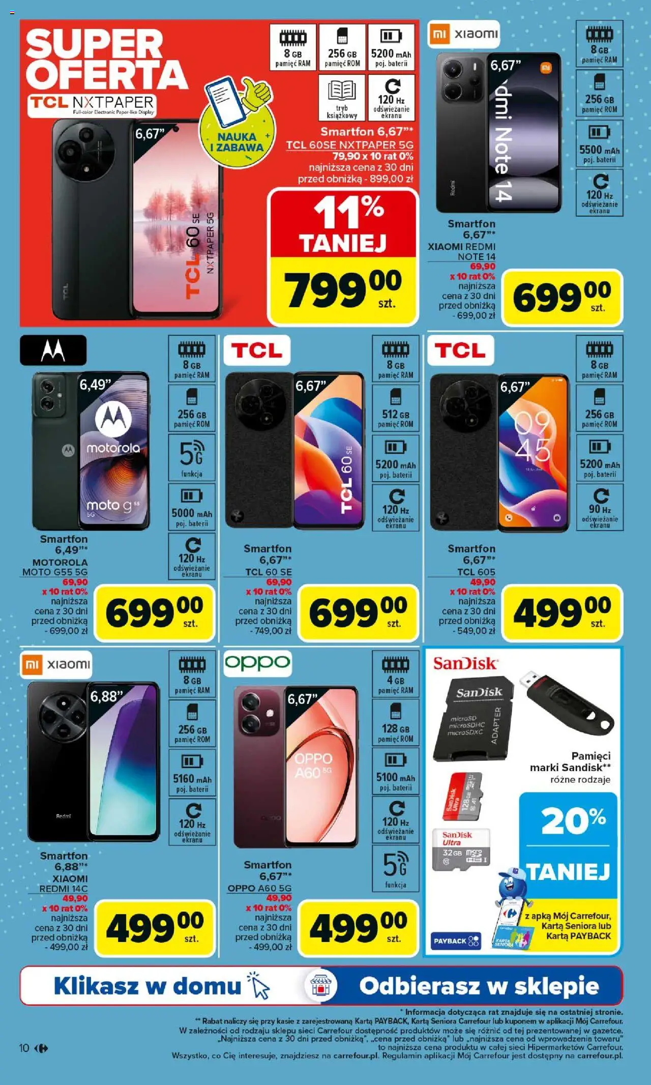 Carrefour Gazetka - Multimedia od 18.08.2025 | Strona: 10 | Produkty: Karta, Smartfon, Adapter