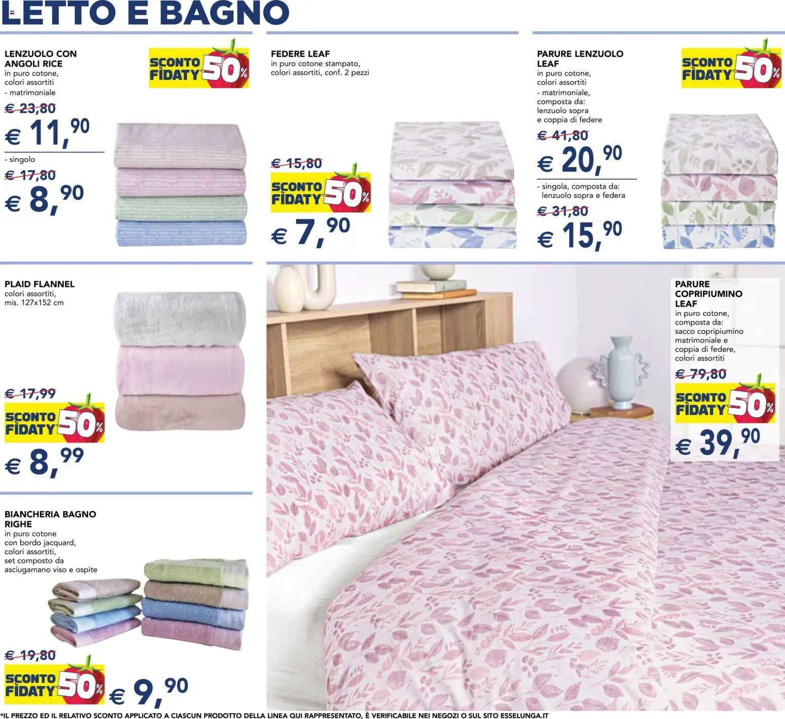 Volantino Esselunga S del 29.12.2025 | Pagina: 4 | Prodotti: Copripiumino, Plaid, Bagno, Federa