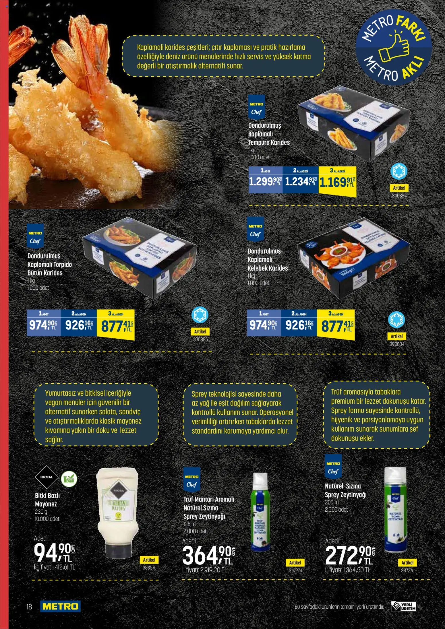 Metro - Fast Food Kataloğu - 15.04.2026 tarihinden itibaren geçerlidir | Sayfa: 18 | Ürünler: Atıştırmalık, Yağ, Mayonez