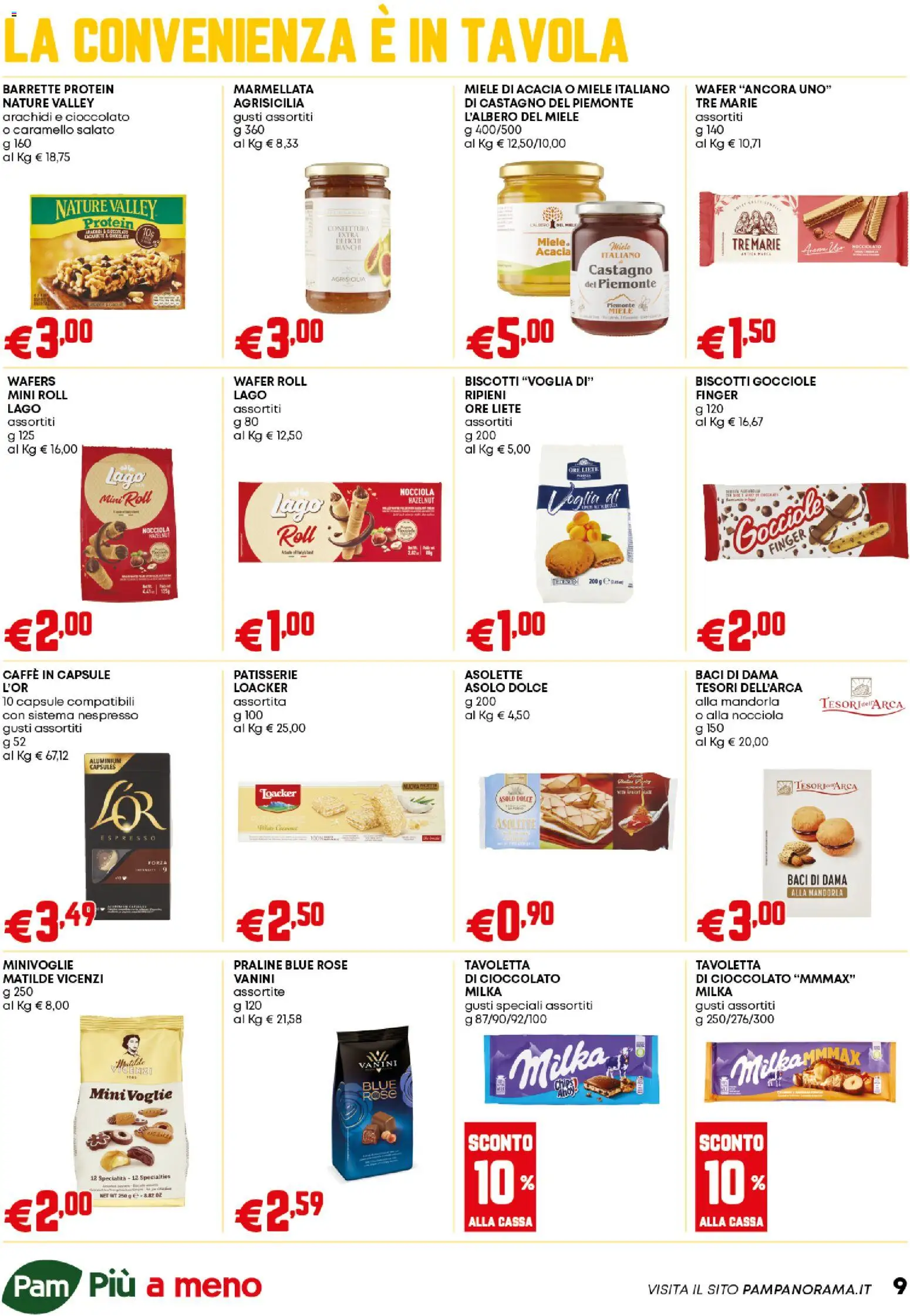 Volantino PAM del 06.11.2025 | Pagina: 9 | Prodotti: Caffe in capsule, Arachidi, Marmellata, Miele