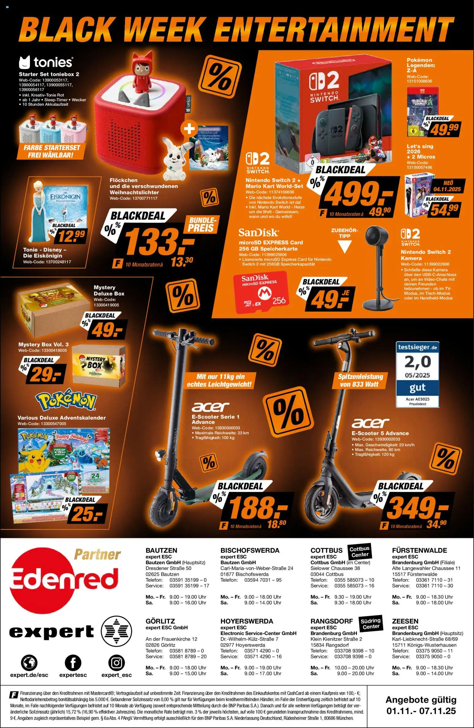 Expert - Black Friday – gültig ab 01.11.2025 | Seite: 10 | Produkte: Speicherkarte, Box, Telefon, TV
