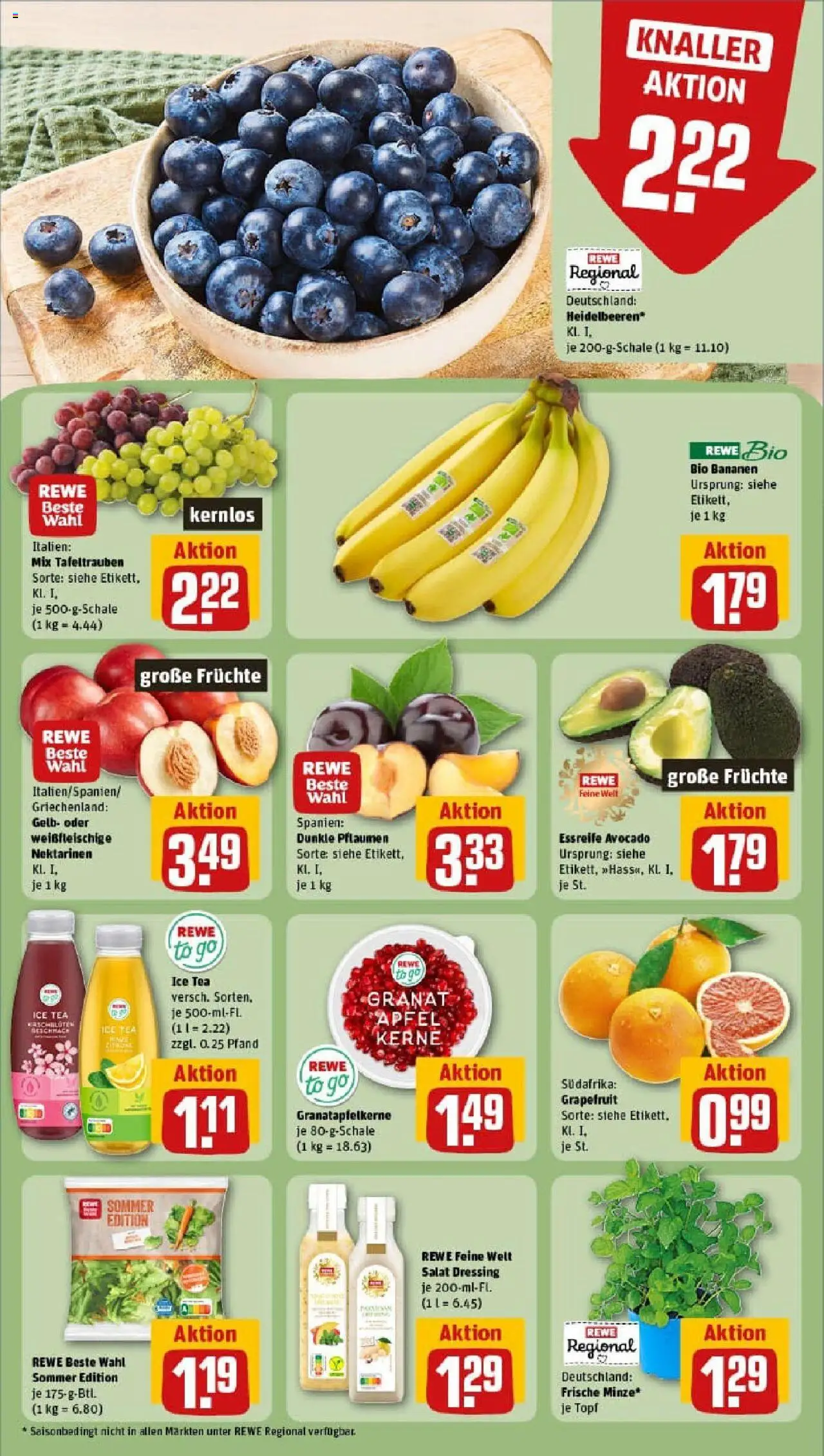 Rewe prospekt Bochum	 - gültig ab dem 03.08.2025 | Seite: 4 | Produkte: Pflaumen, Äpfel, Avocado, Salat