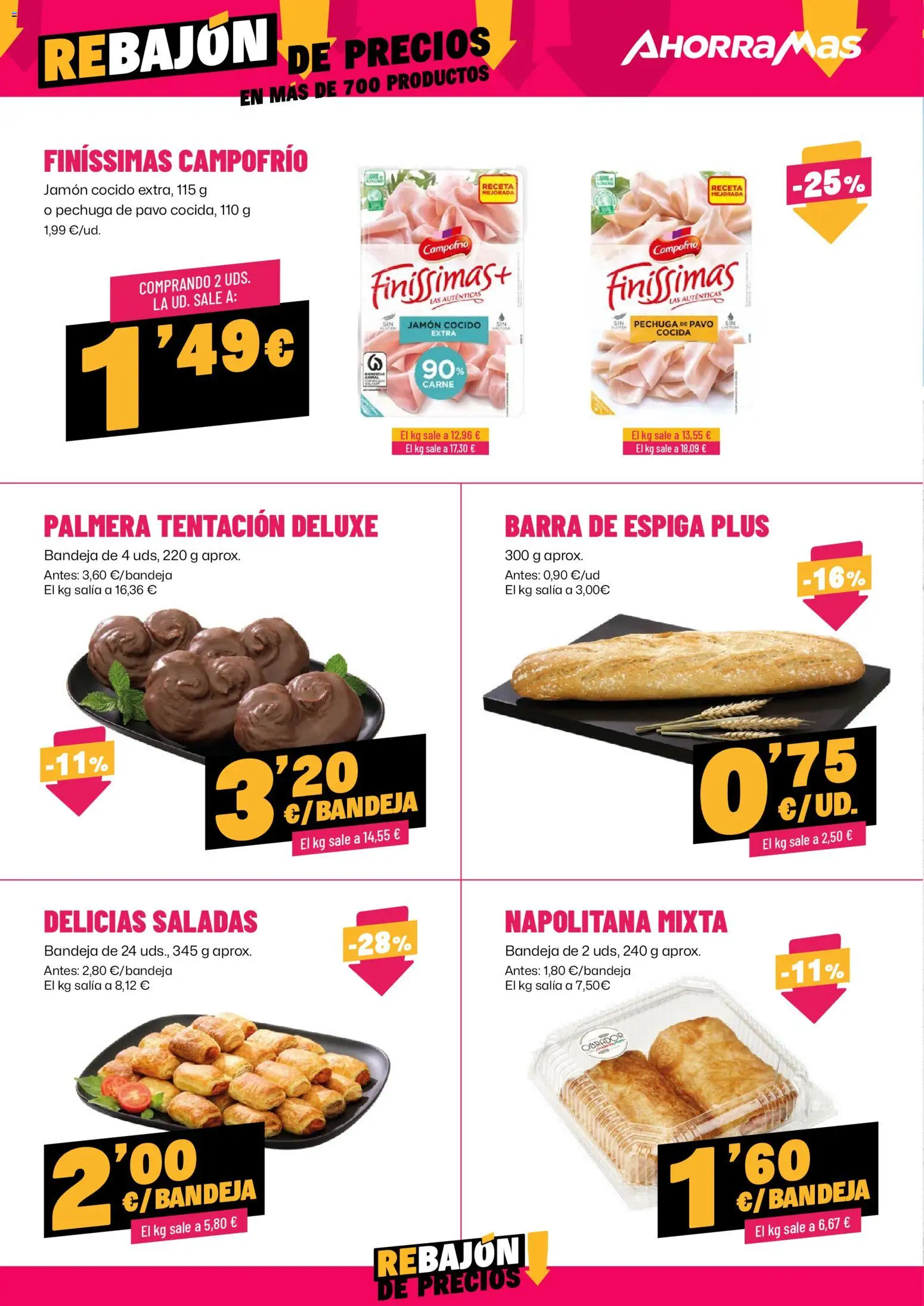 AhorraMas folleto │ válido desde el 09.04.2026 | Página: 8 | Productos: Jamón, Jamón cocido, Bandeja