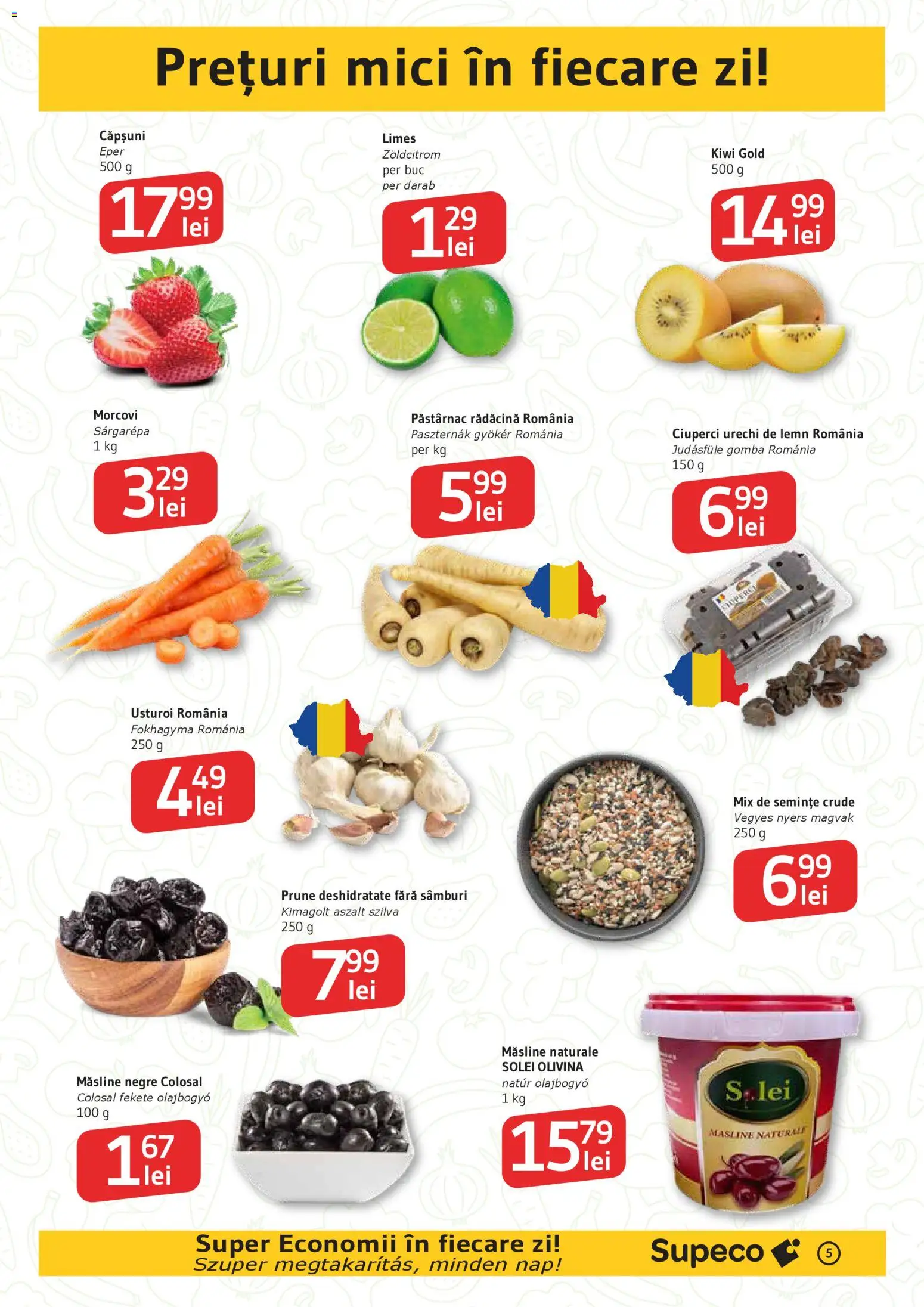 Noul catalog Supeco – valabil de la 12.03.2026 | Pagină: 5 | Produse: Hijyenik ped, Mici, Măsline, Prune