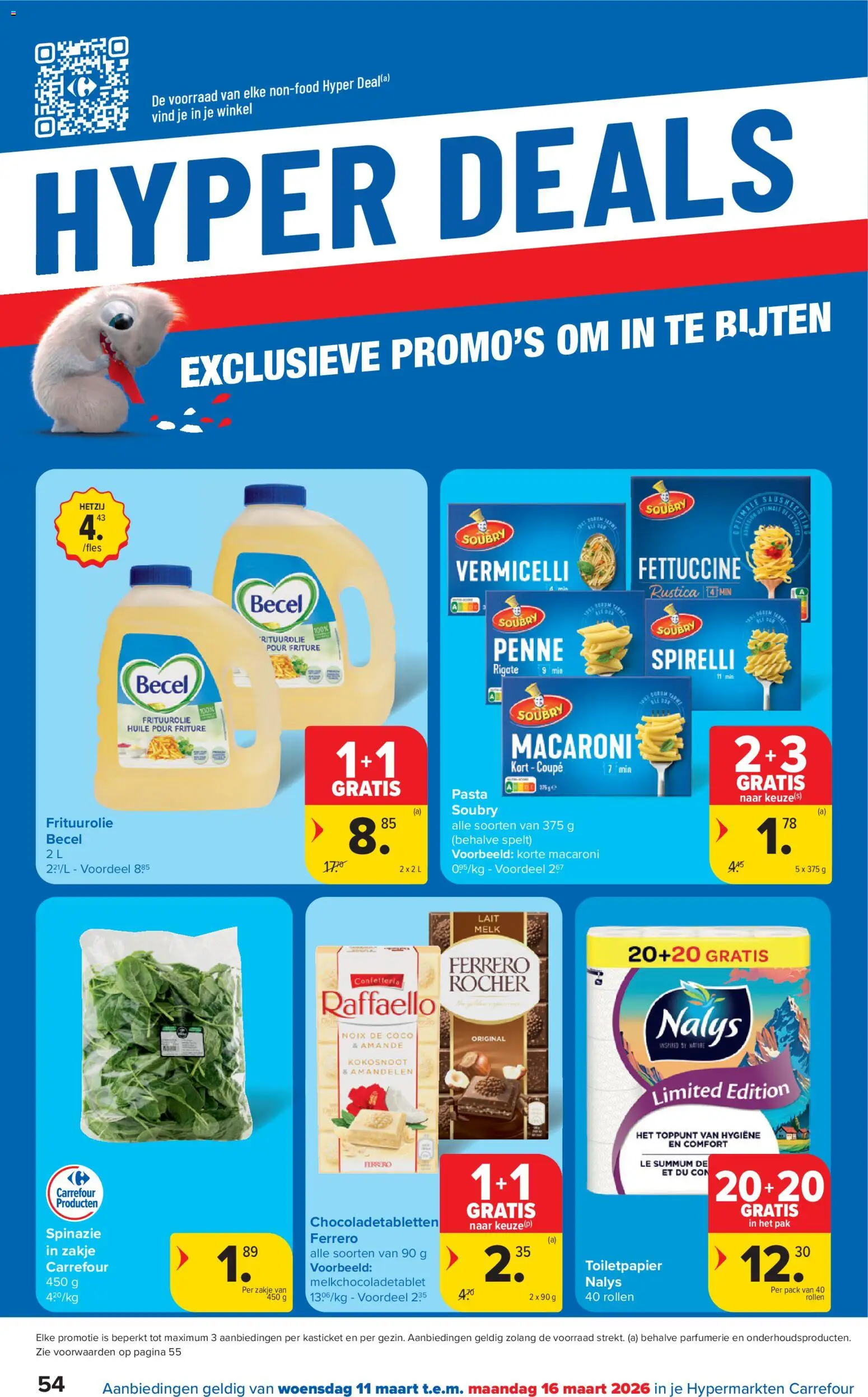 {H1} | Pagina: 54 | Producten: Macaroni, Tabletek, Toiletpapier, Spinazie