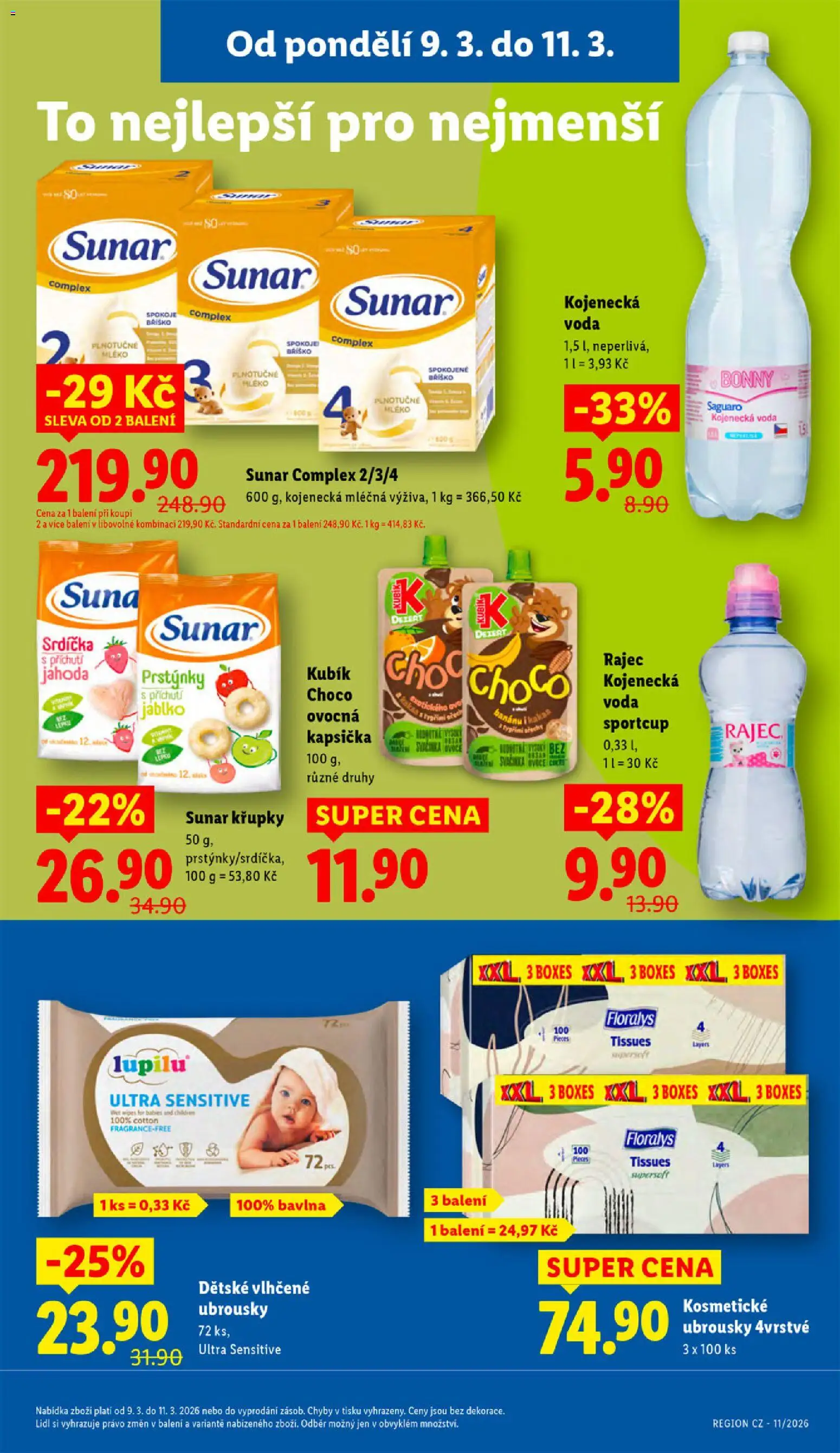 Lidl leták od 09.03.2026 | Strana: 17 | Produkty: Vlhčené ubrousky, Ovoce, Sunar Complex, Sunar