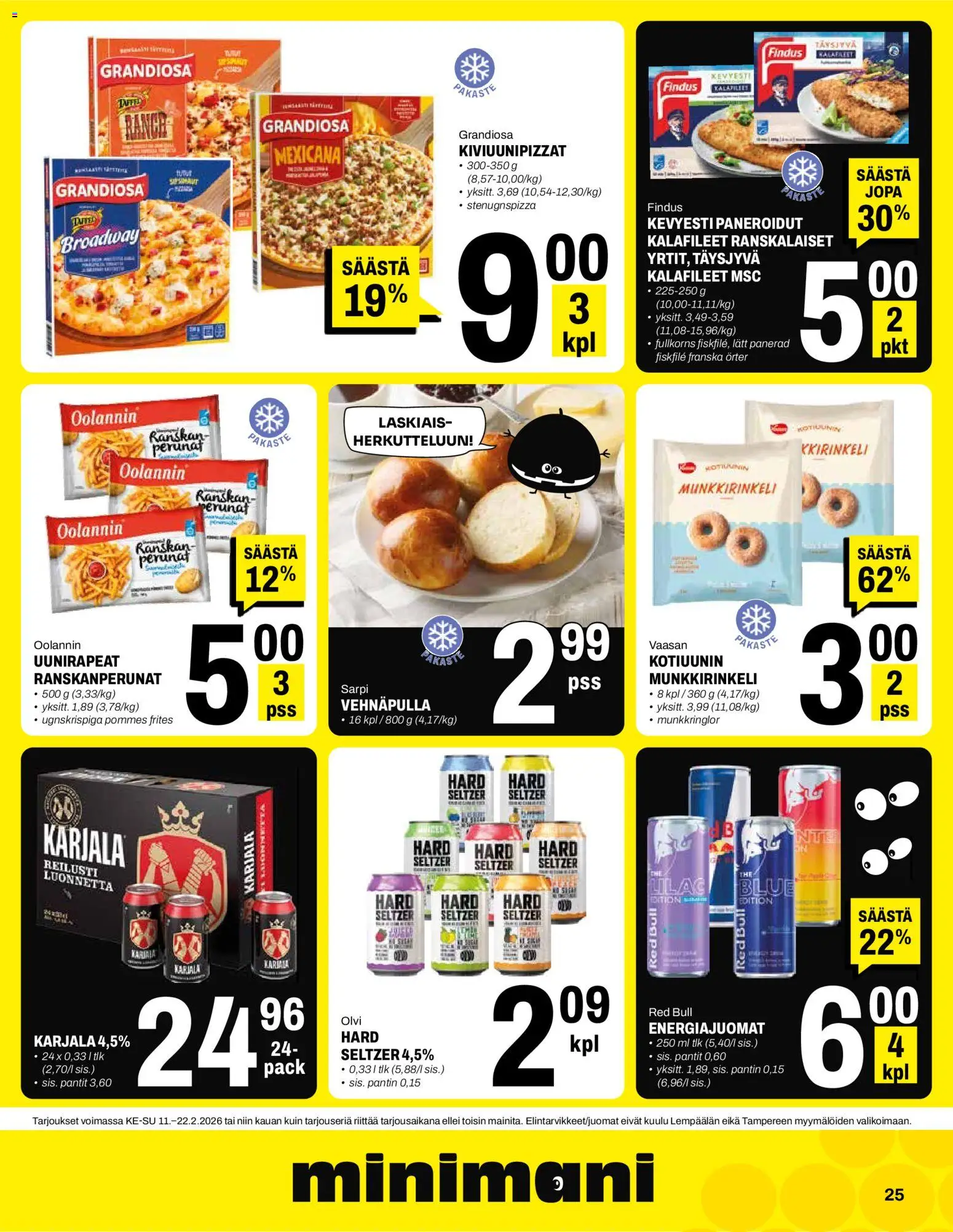 Minimani tarjoukset – voimassa 11.02.2026 alkaen | Sivu: 25 | Tuotteet: Ranskanperunat, Peruna