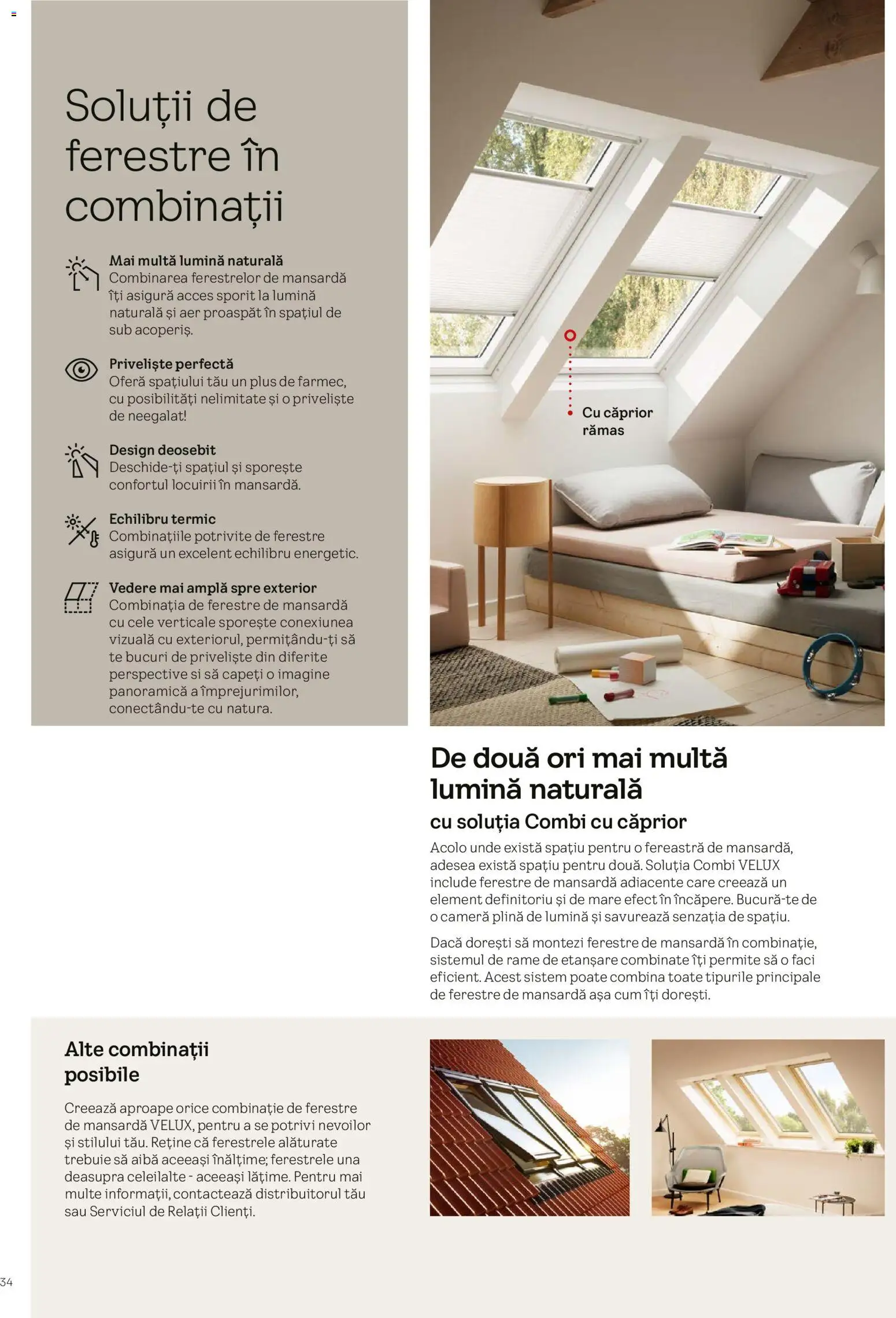 Noul catalog Velux – valabil de la 03.02.2026 | Pagină: 34 | Produse: Tavuk suyu, Cameră, Fereastră