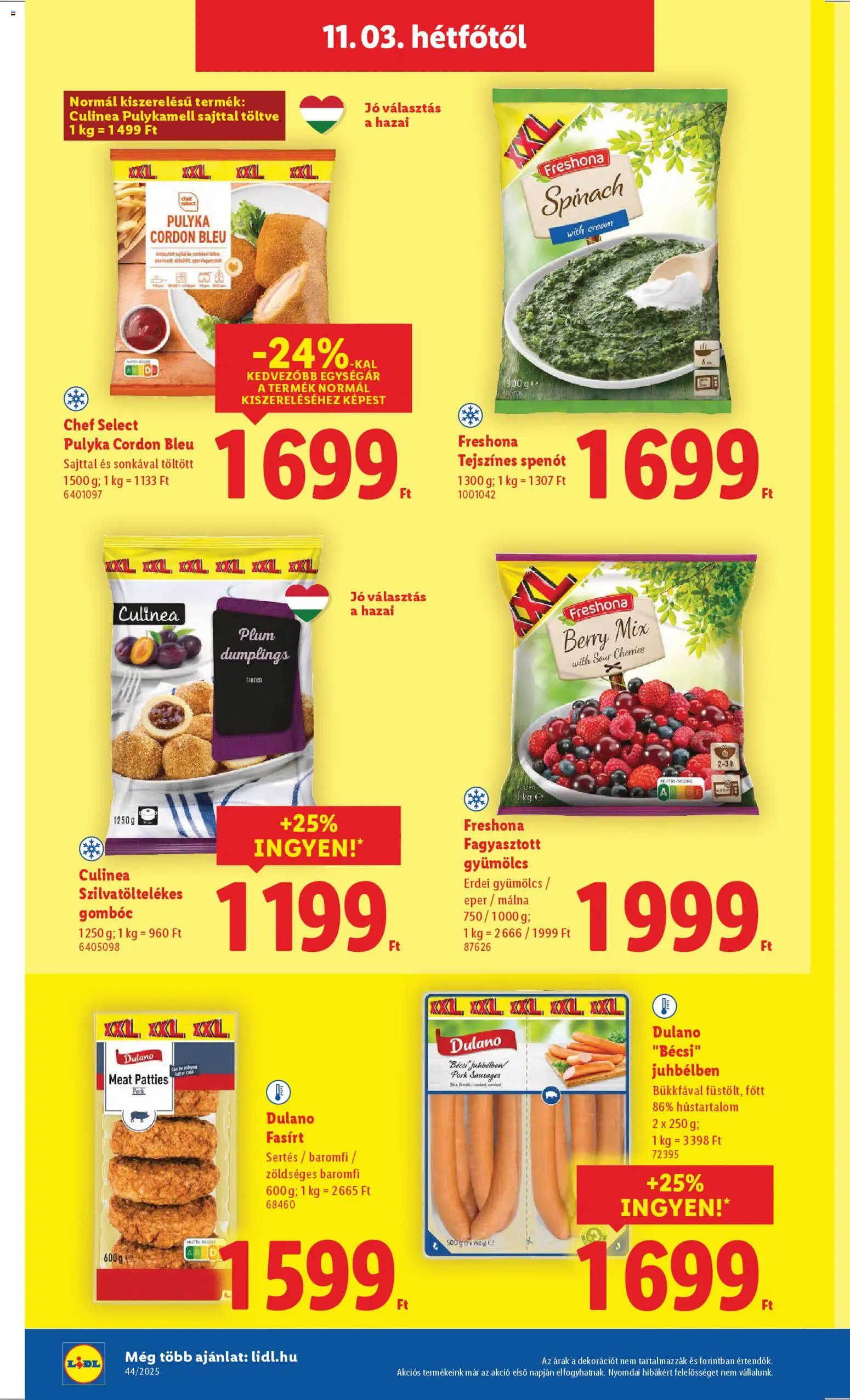 Lidl akciós ujság - amely érvényes a következő dátumtól: 30.10.2025 | Oldal: 54 | Termékek: Cordon bleu, Málna, Gyümölcs, Eper