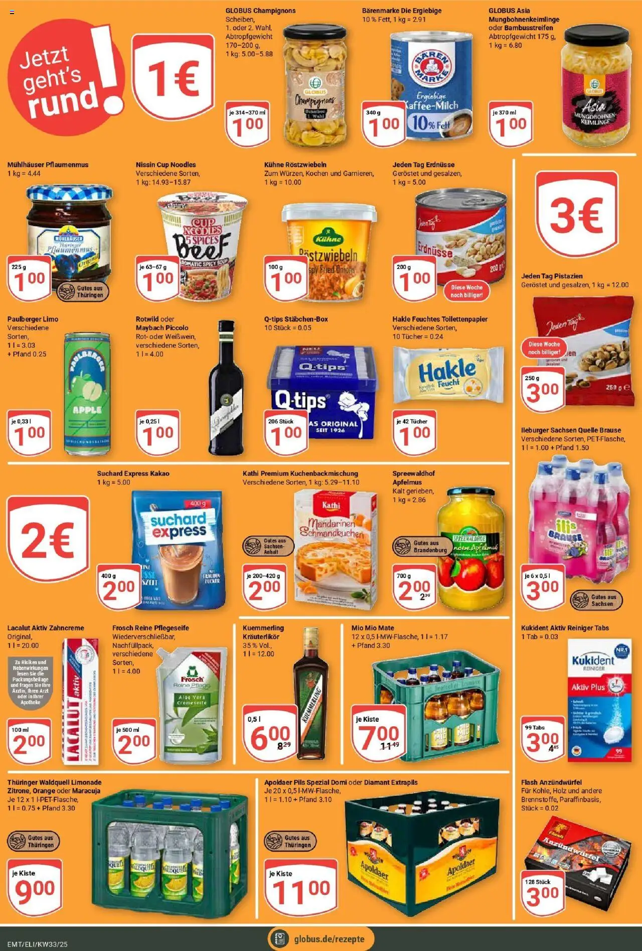 Globus prospekt Mittelhausen	 - gültig ab dem 11.08.2025 | Seite: 21 | Produkte: Limonade, Pistazien, Apple, Kuemmerling