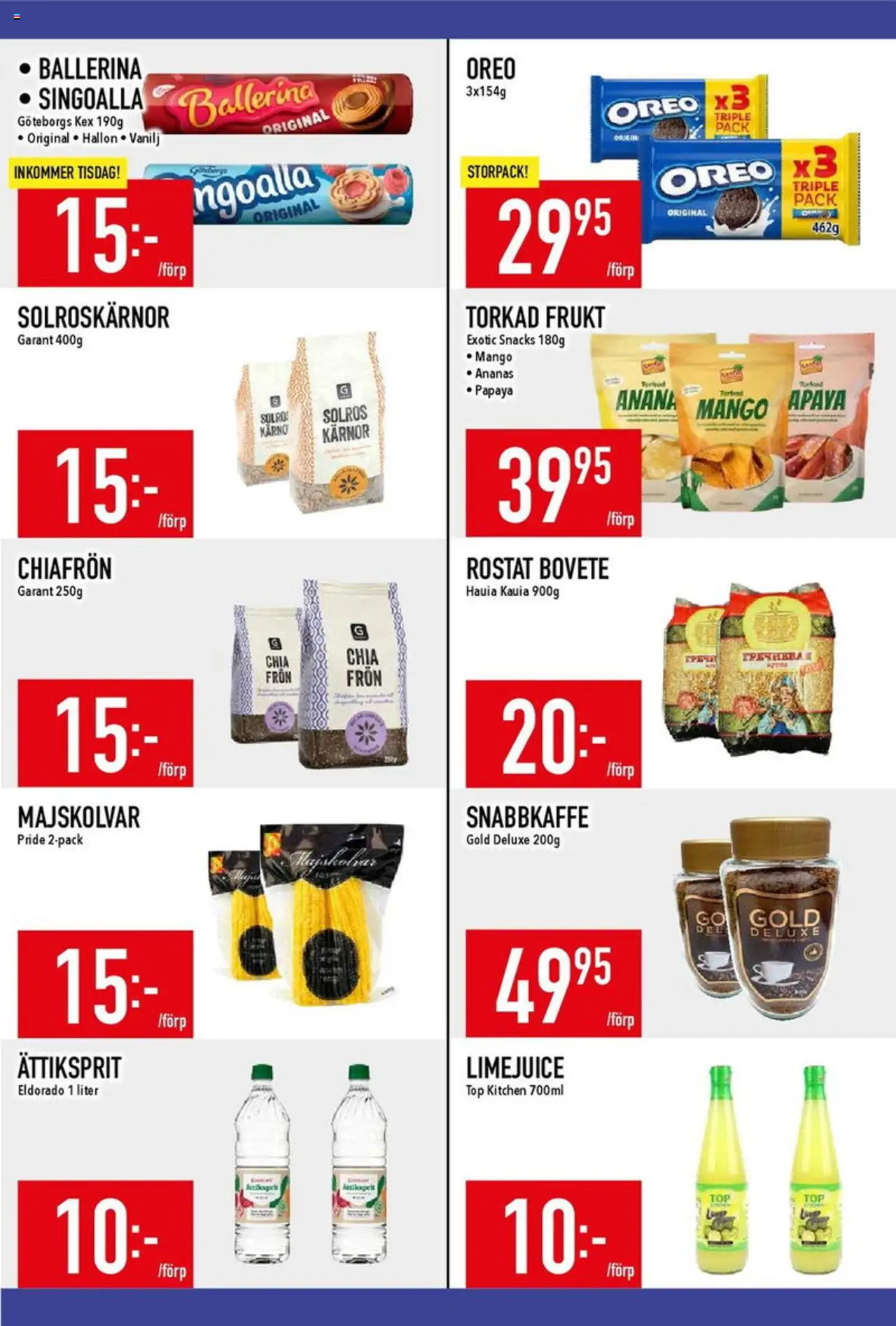 Matdax reklamblad aktuell från 18.08.2025 | Sida: 12 | Produkter: Ballerina, Oreo, Ananas, Mango