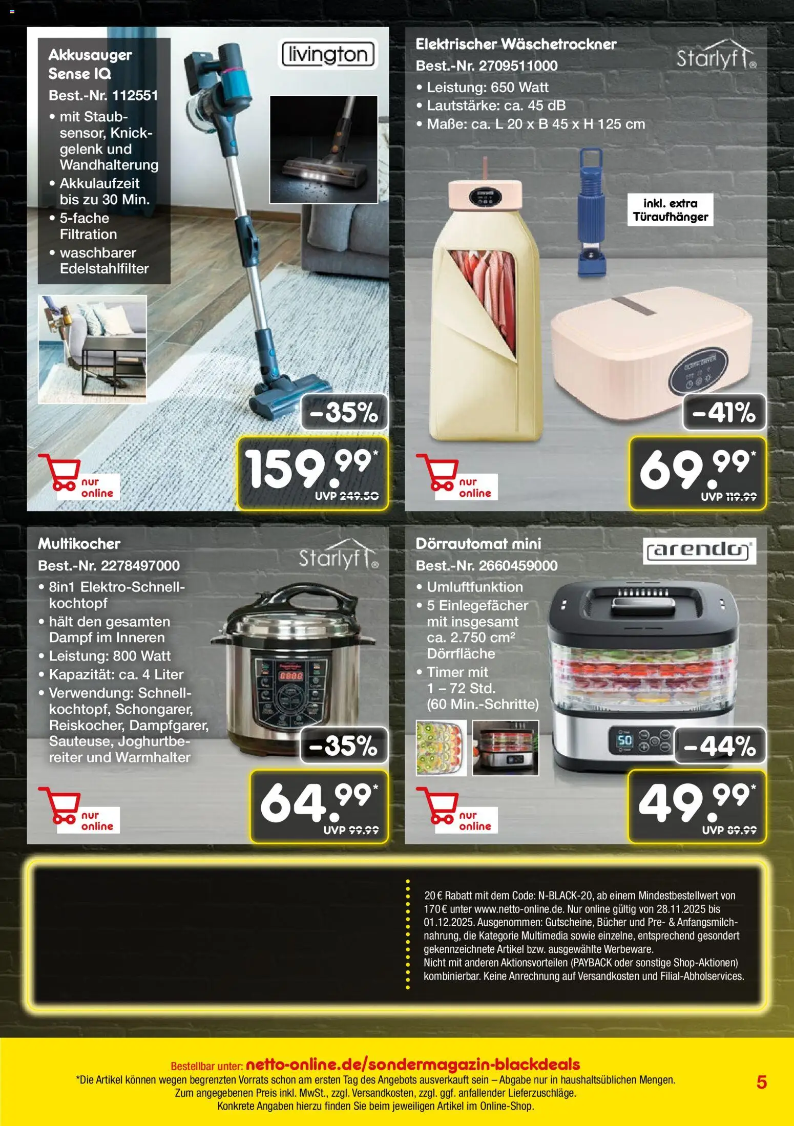 Netto Marken-Discount - Black Friday – gültig ab 20.11.2025 | Seite: 5 | Produkte: Multikocher