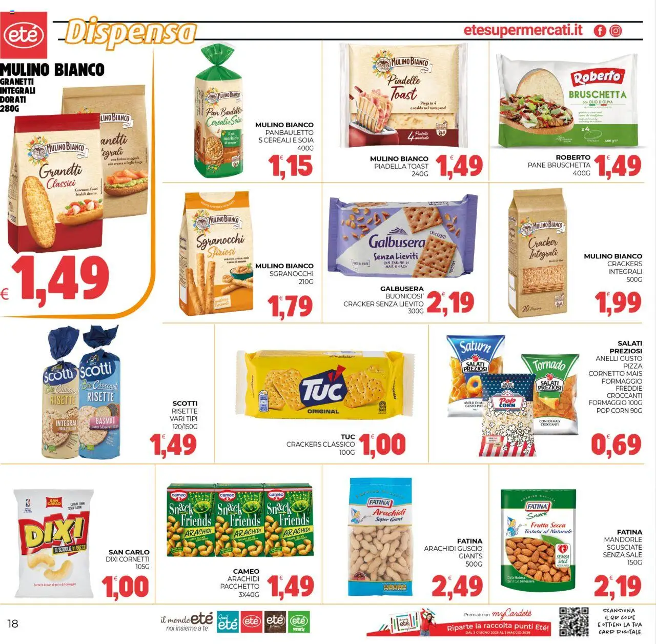 Volantino Eté del 25.07.2025 | Pagina: 18 | Prodotti: Pane, Cereali, Mais, Arachidi