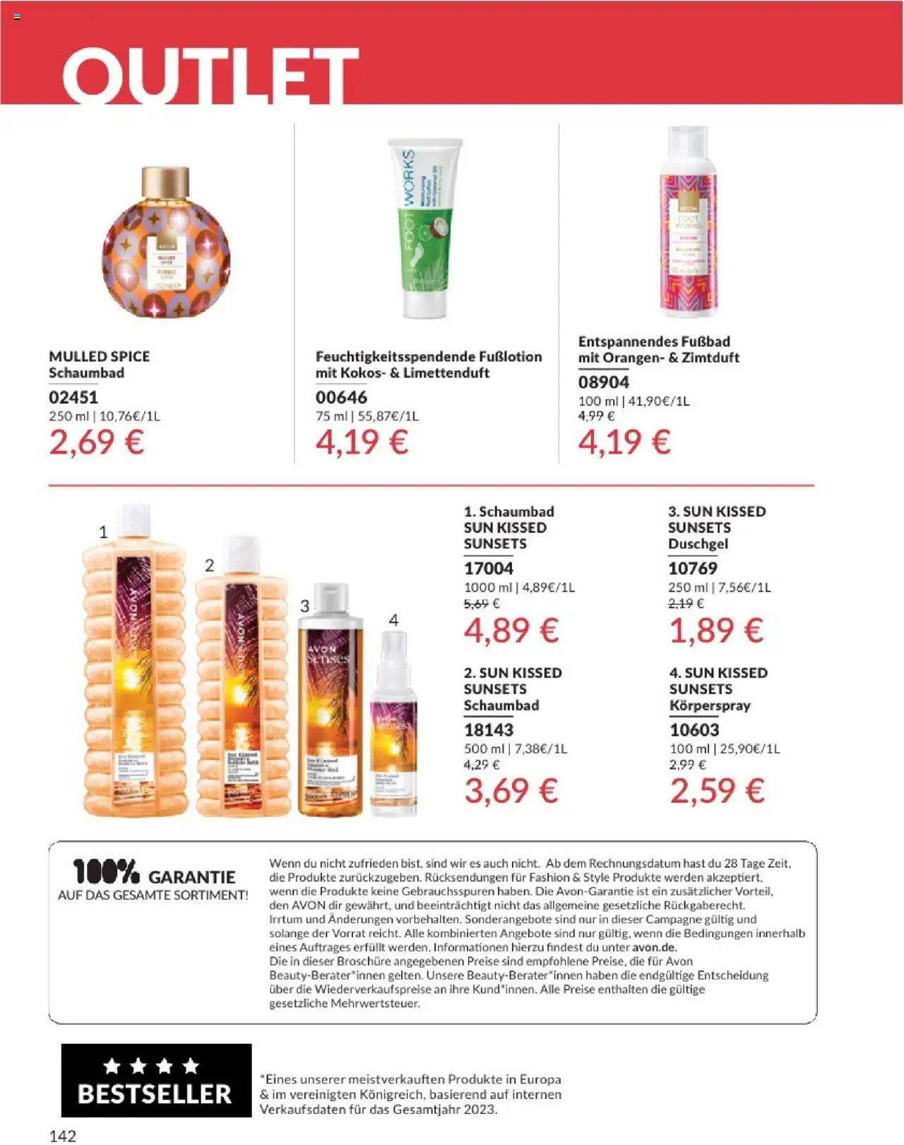 AVON Katalog August 2025 - gültig ab dem 01.08.2025 | Seite: 144 | Produkte: Orangen, Duschgel, Körperspray, Fußbad