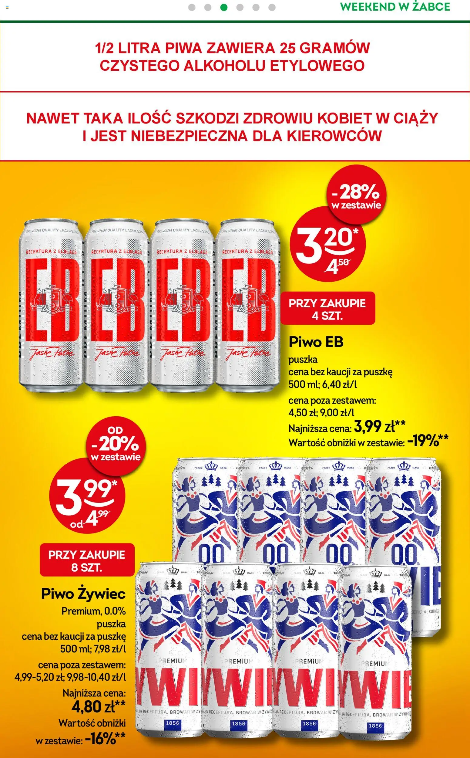 Żabka Gazetka - Weekendowe promocje od 07.11.2025 | Strona: 4 | Produkty: Piwo