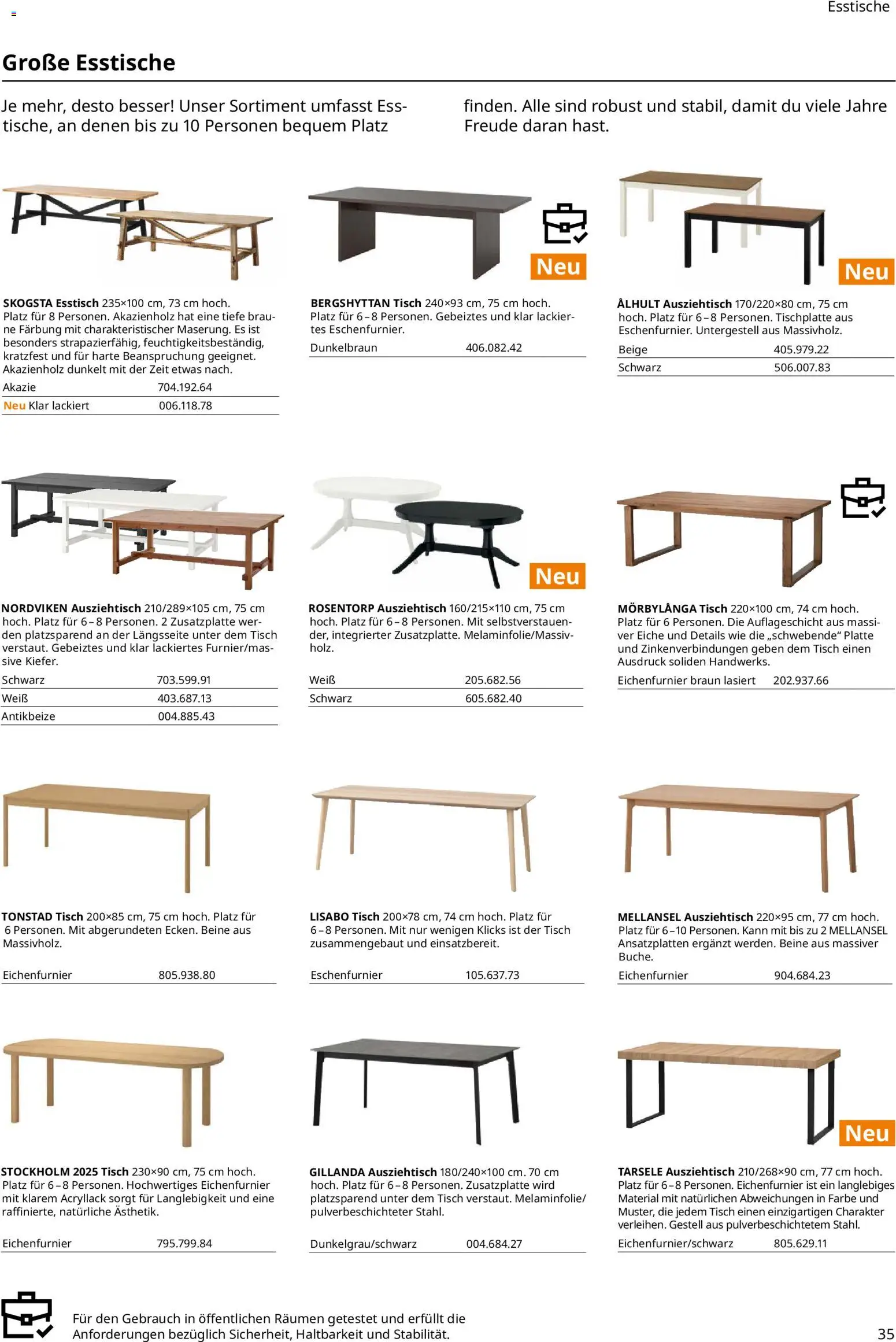 Ikea Essplatz – gültig ab 02.01.2026 | Seite: 35 | Produkte: Esstisch, Tisch
