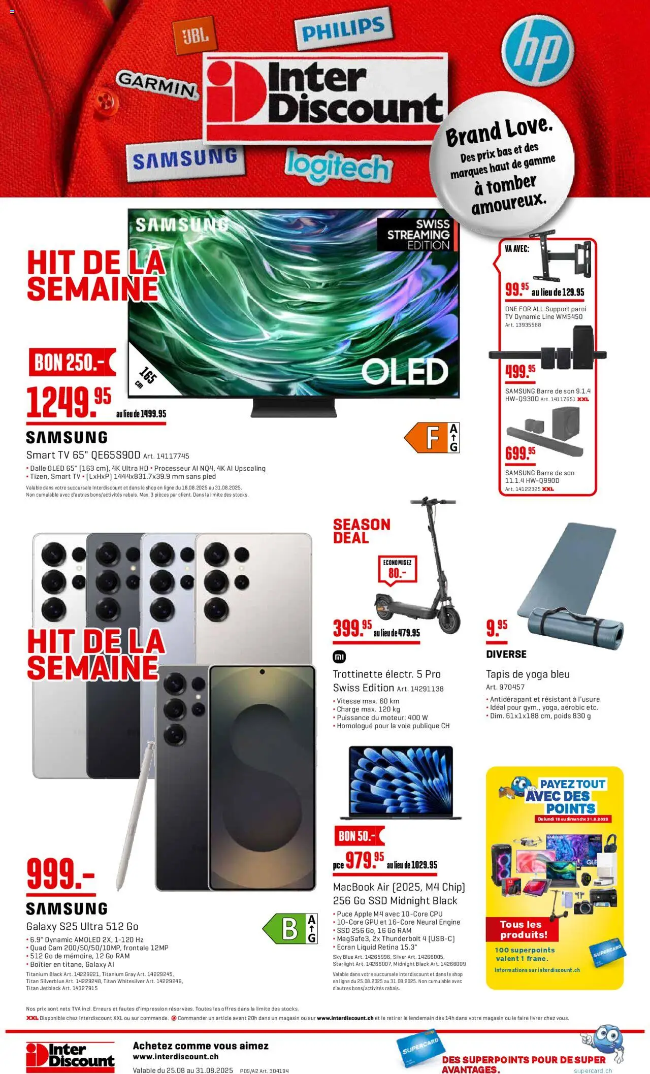 Interdiscount Aktionen FR ab 25.08.2025 | Seite: 32 | Produkte: TV, Samsung, Macbook, Philips