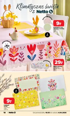 Pogląd oferty "Netto gazetka - Wielkanoc" - ważna od 16.03.2026 | Strona: 18 | Produkty: Stół