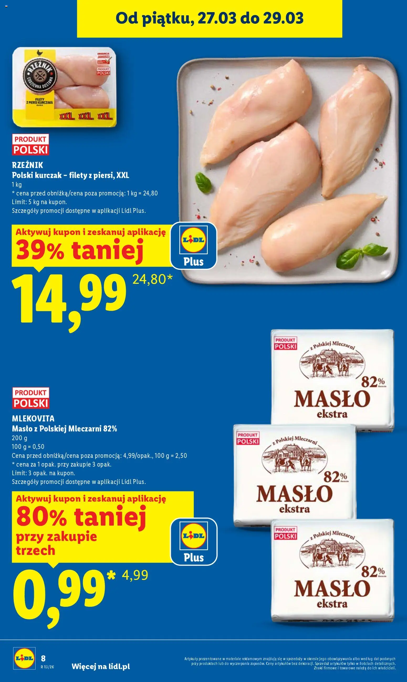 Lidl Polsko leták od 26.03.2026 | Strana: 8 | Produkty: Máslo