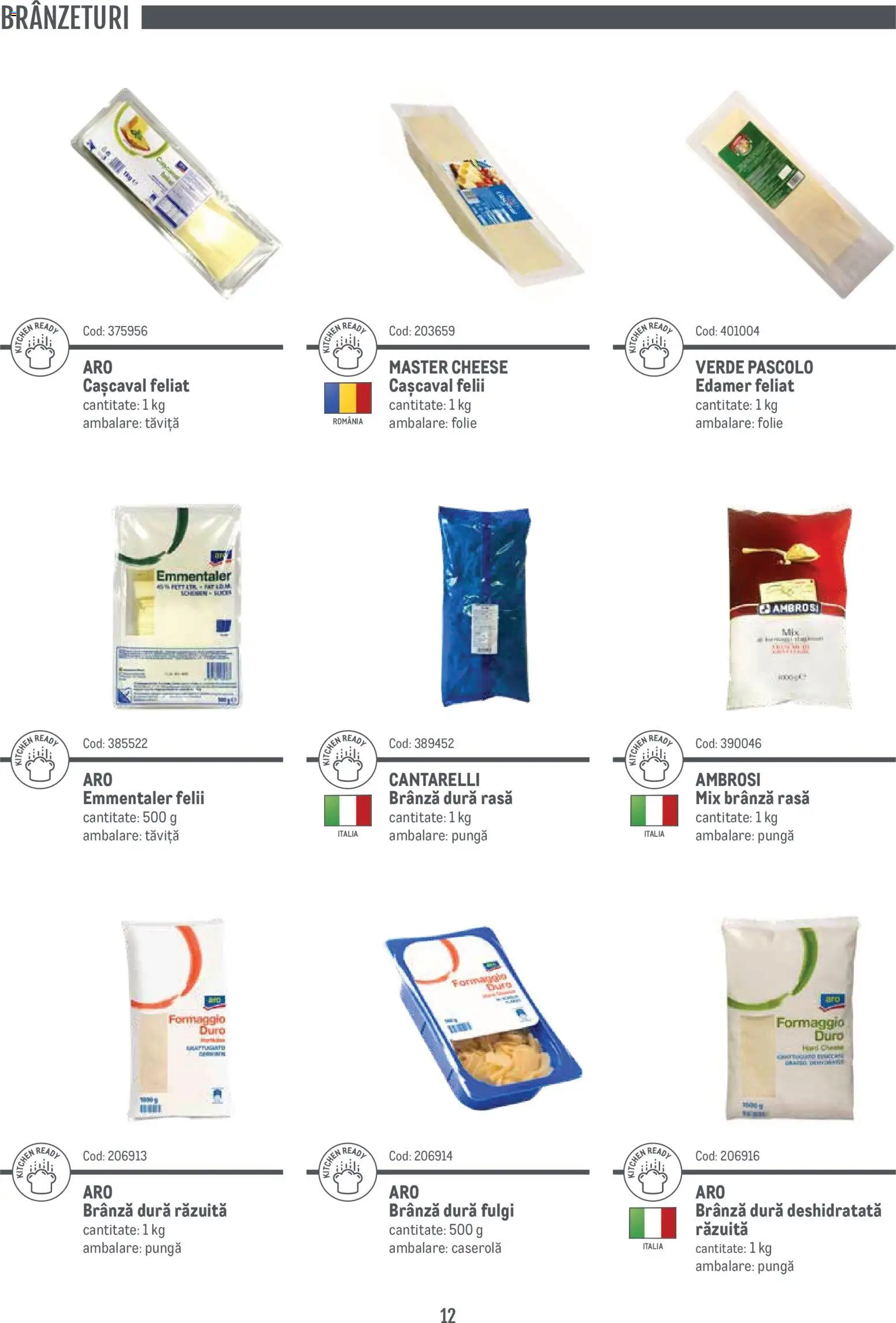 Noul catalog Metro – valabil de la 14.11.2024 | Pagină: 12 | Produse: Pungă, Cașcaval, Brânză, Fulgi