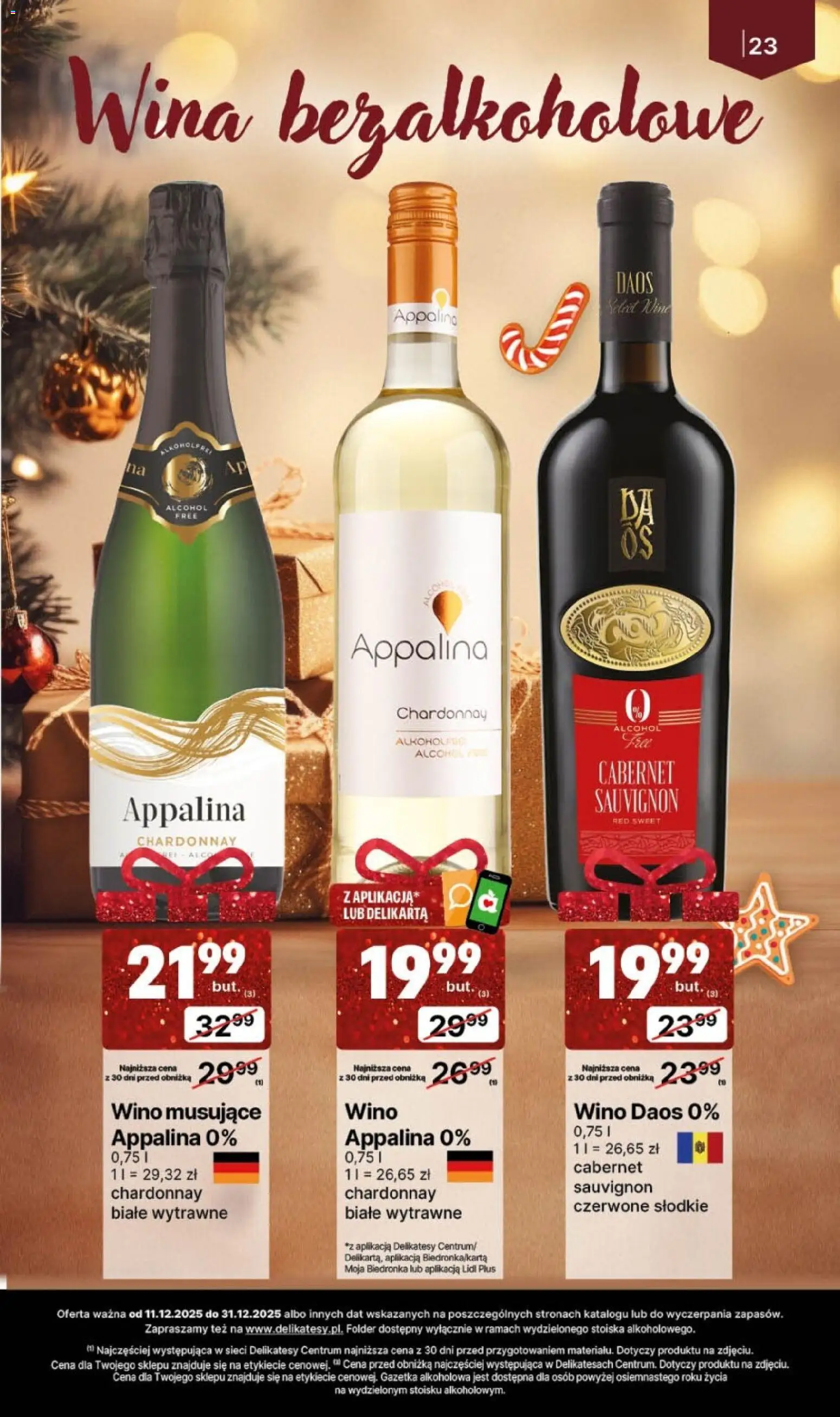 Delikatesy Centrum Gazetka alkoholowa od 11.12.2025 | Strona: 23 | Produkty: Chardonnay, Delikatesy, Wino