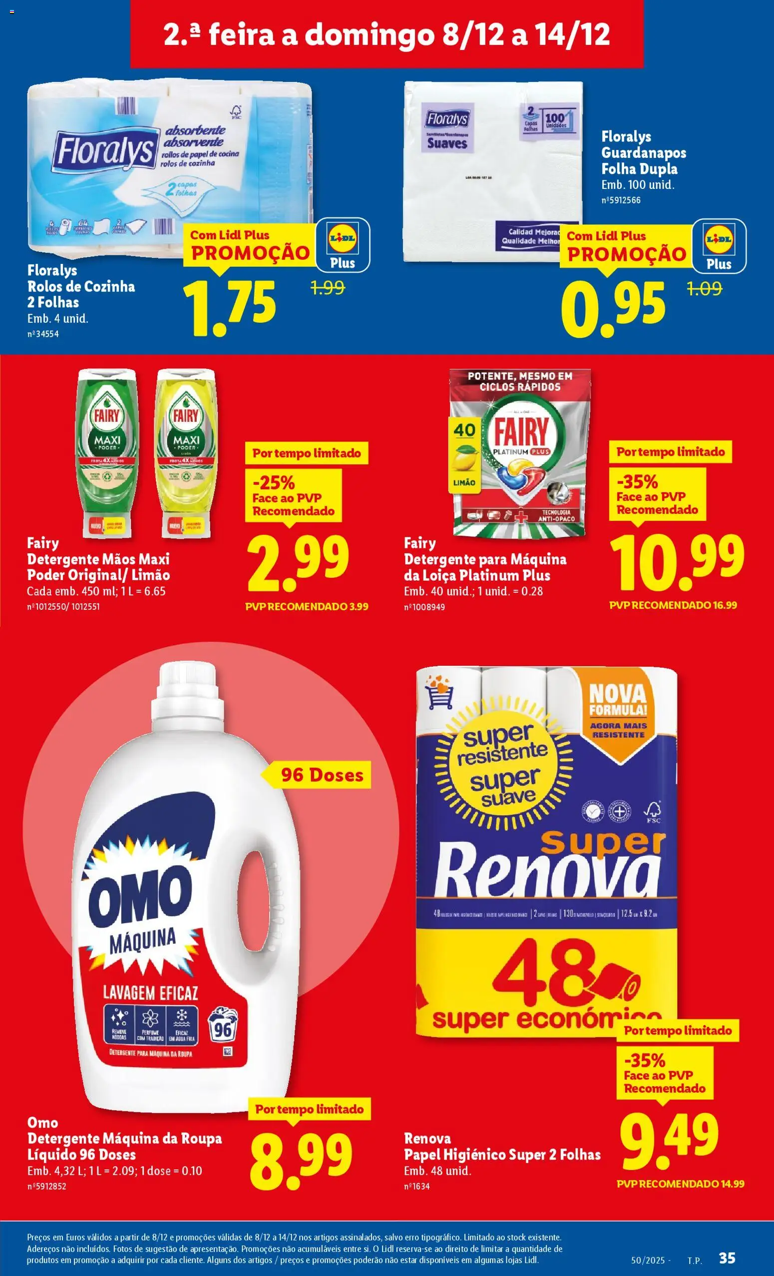 Lidl folheto │ válido de 08.12.2025 | Página: 35 | Produtos: Agua, Papel higiénico, Perfume, Detergente