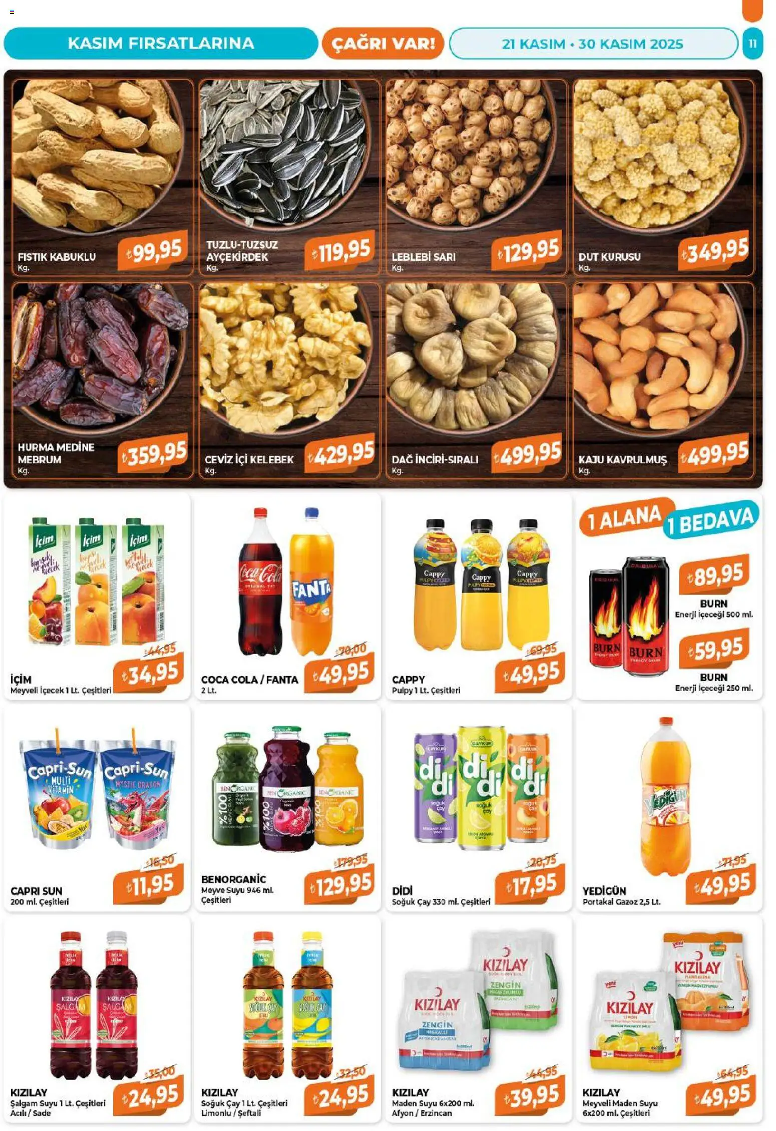 Çağrı Market Black Friday - 21.11.2025 tarihinden itibaren geçerlidir | Sayfa: 11 | Ürünler: Portakal, Meyve, Şeftali, Ceviz