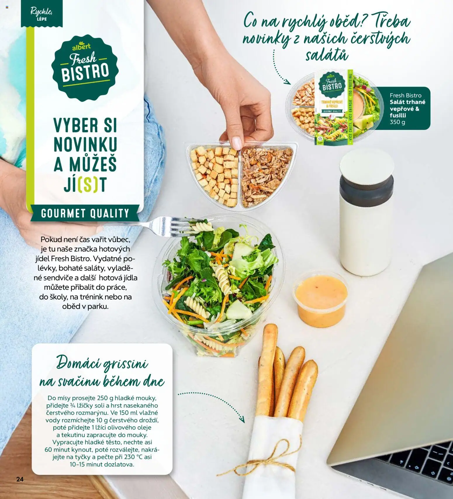 Albert magazín od 01.04.2026 | Strana: 24 | Produkty: Oleje, Gourmet, Salát, Grissini