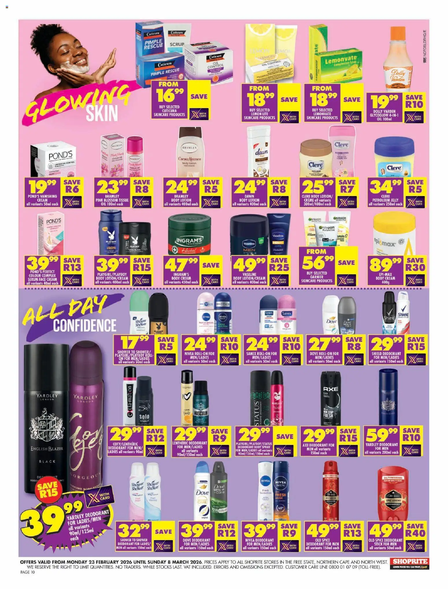 New Shoprite catalogue – valid from 23.02.2026 | Page: 10 | Products: Serum, Oil, Cream, Petroleum jelly