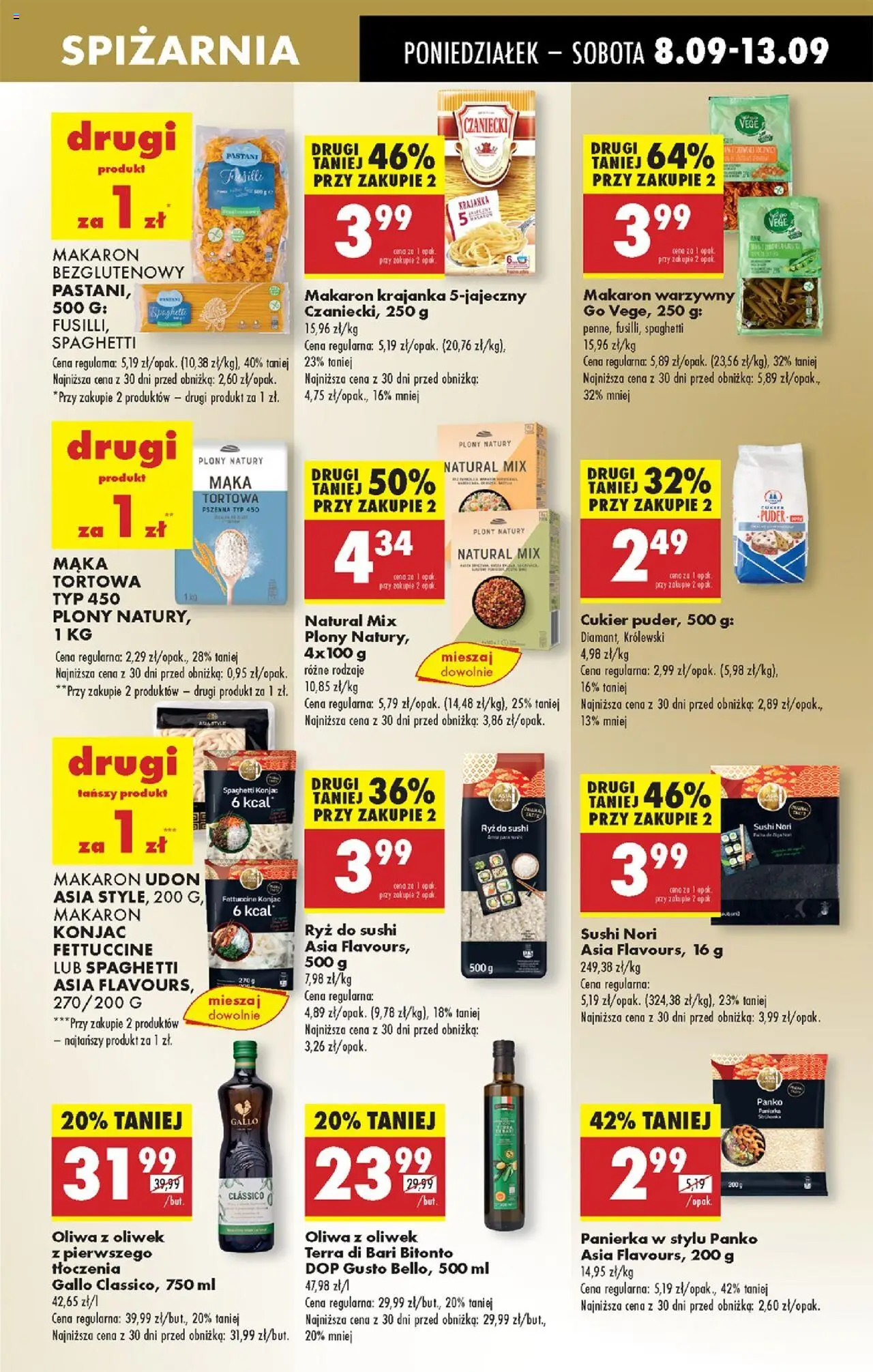 Biedronka gazetka od 08.09.2025 | Strona: 43 | Produkty: Makaron udon, Sushi, Puder, Cukier