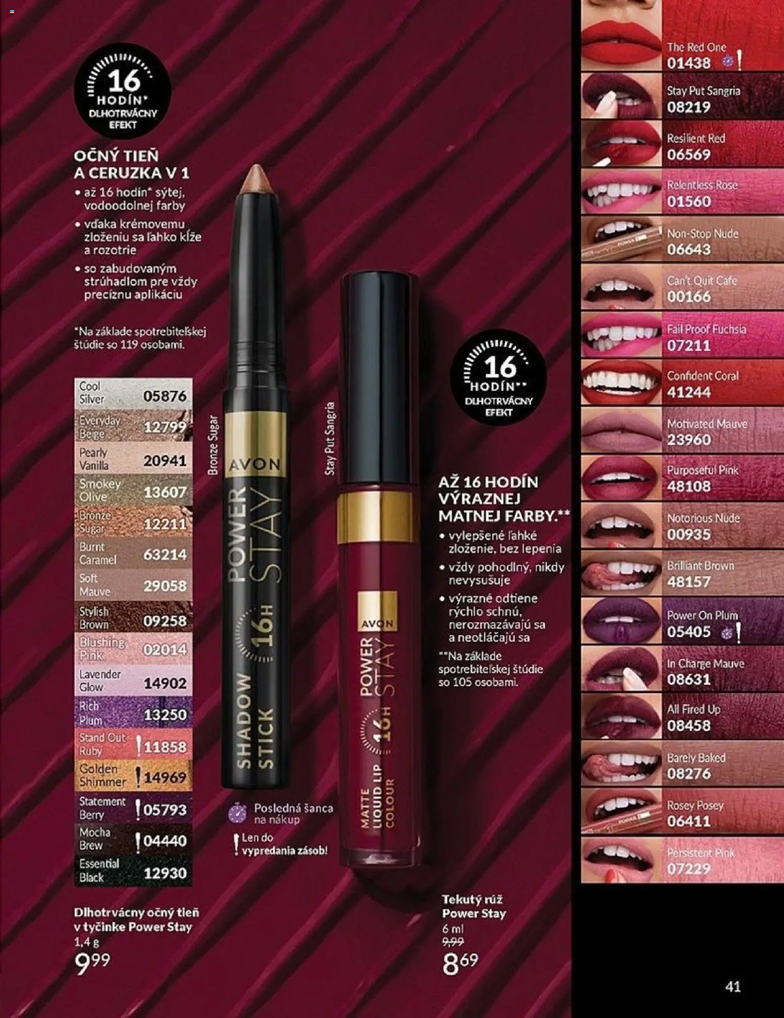 Nové Avon akcie – leták je platný od 01.04.2026 | Strana: 41 | Produkty: Ceruzka