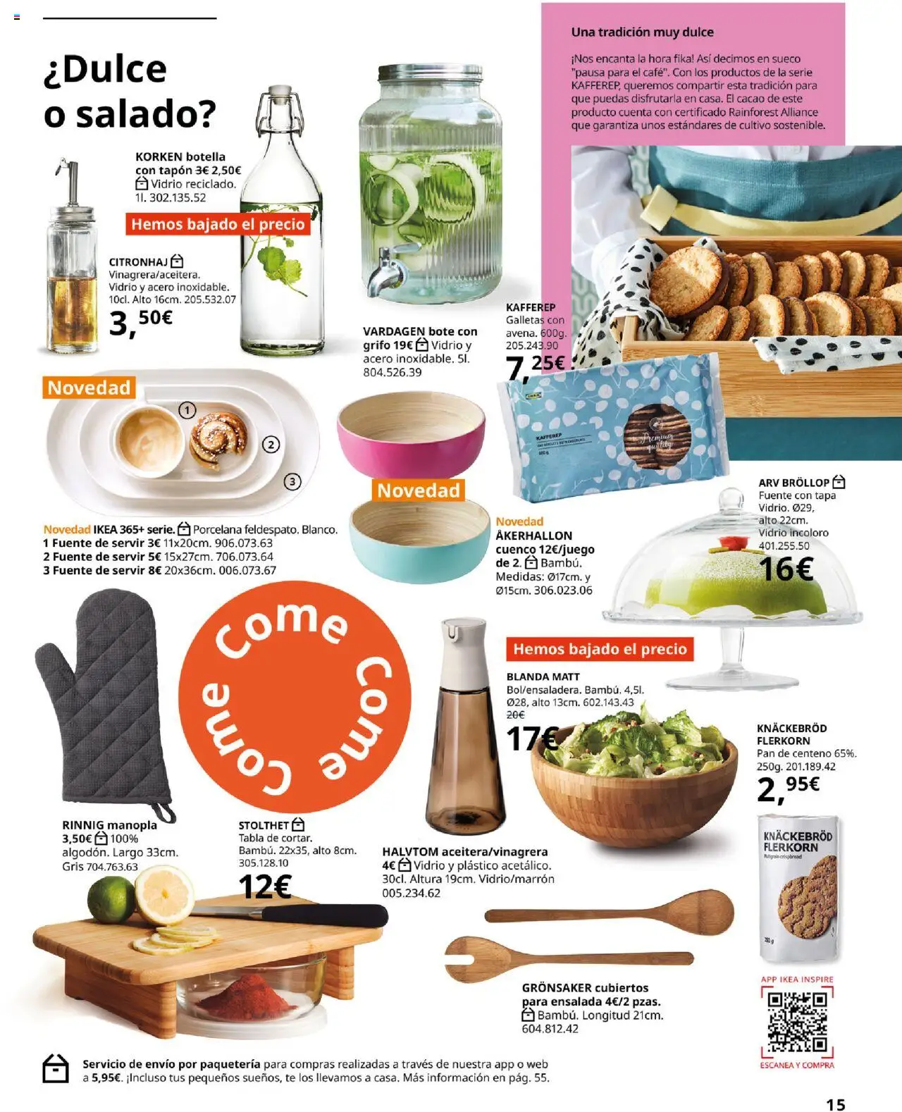 Catálogo IKEA La vida comienza en la cocina │ válido desde el 18.09.2025 | Página: 15 | Productos: Pan, Té, Ensalada, Φρυγανιές σικάλεως