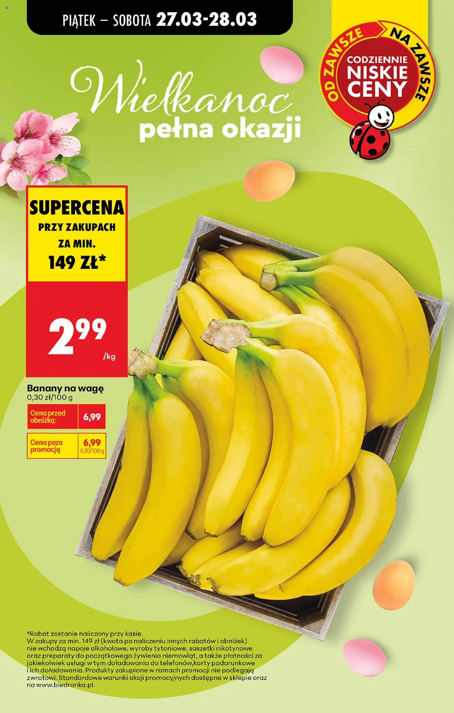 Biedronka gazetka - Tani weekend od 27.03.2026 | Strona: 3 | Produkty: Napoje, Banany