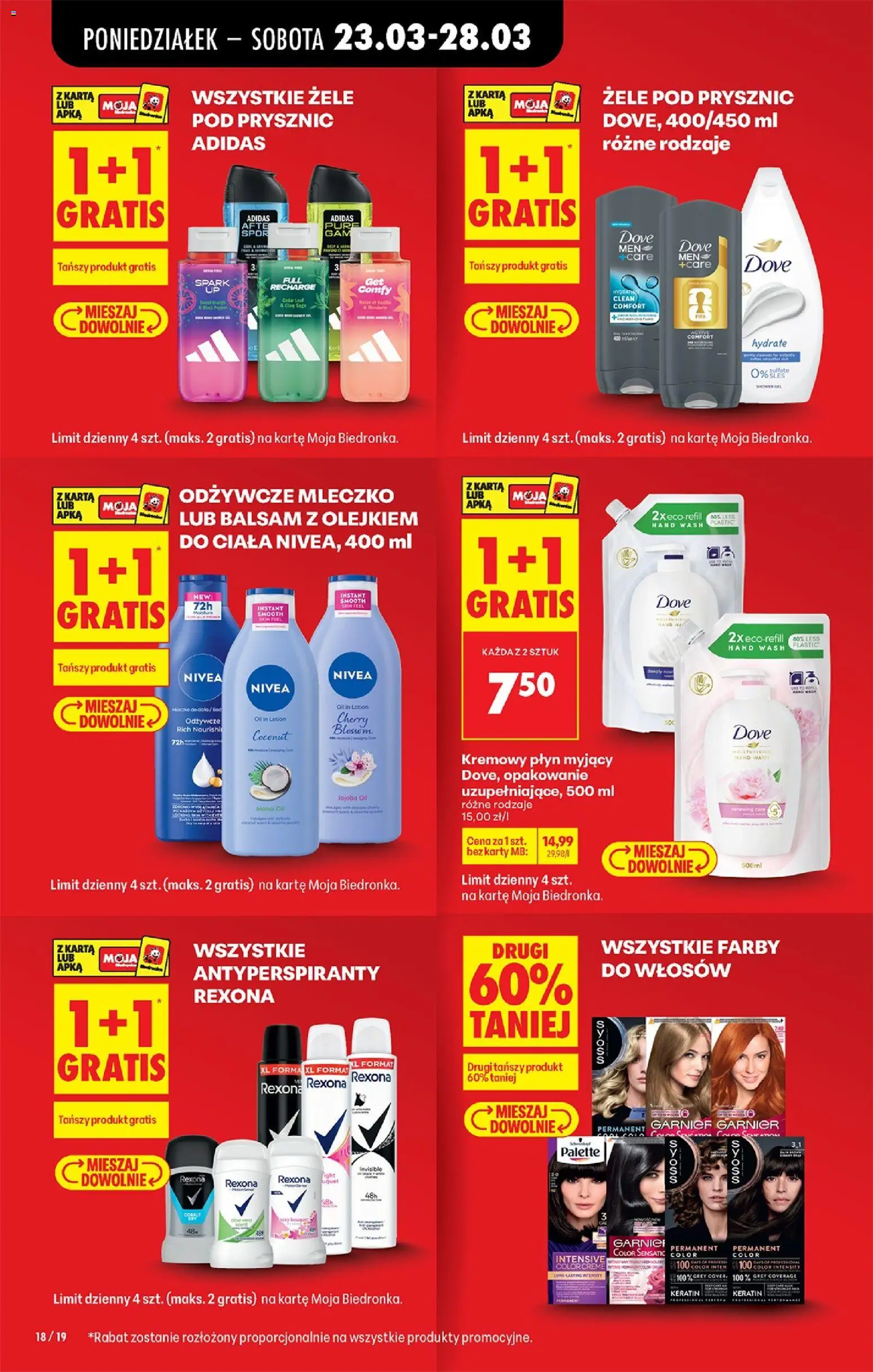 Biedronka Polsko leták od 23.03.2026 | Strana: 28 | Produkty: Nivea, Forma, Rexona, Dove