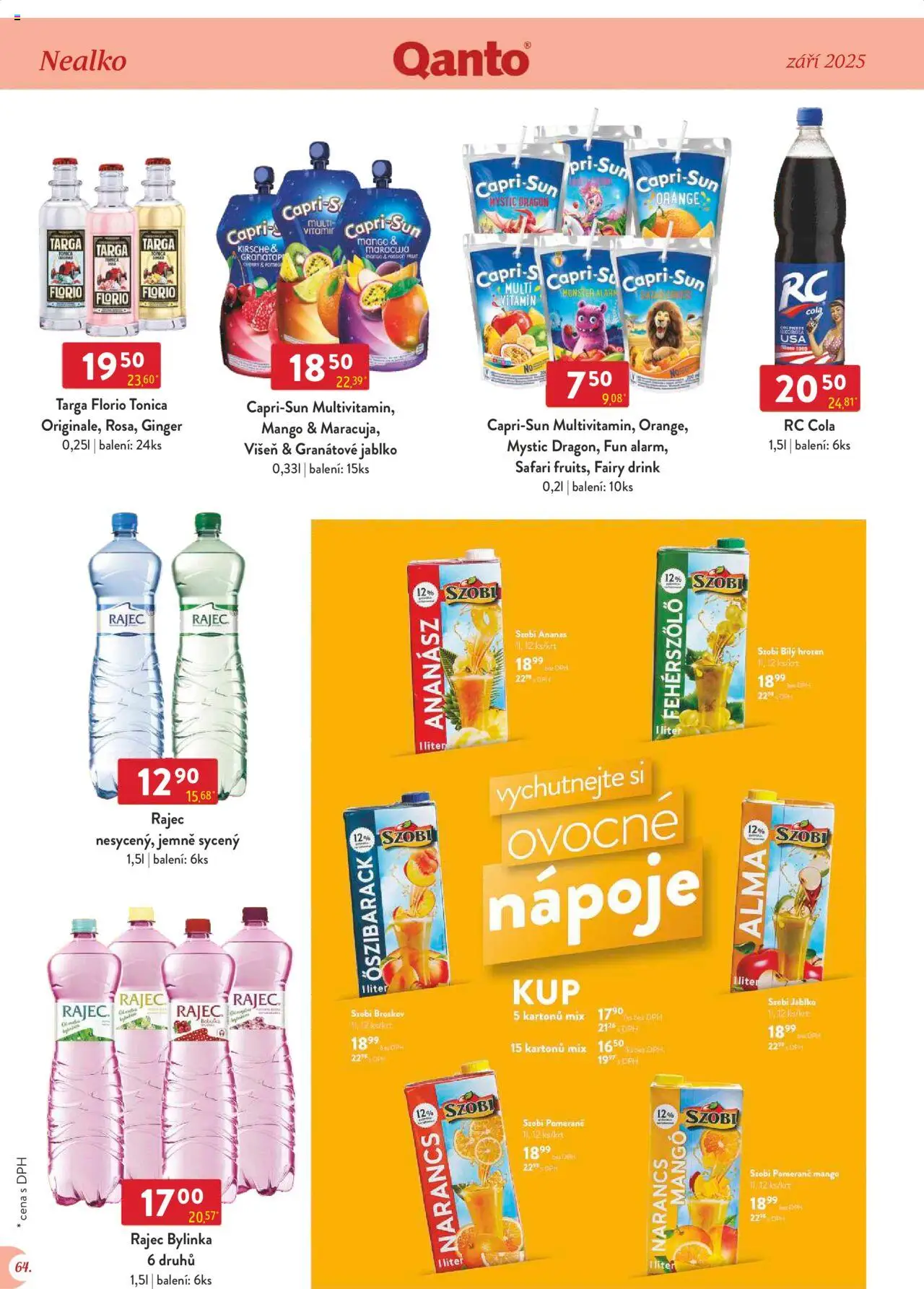 Astur & Qanto leták - Velkoobchod 09/2025 od 01.09.2025 | Strana: 64 | Produkty: Maracuja, Mango, Granátové jablko, RC Cola