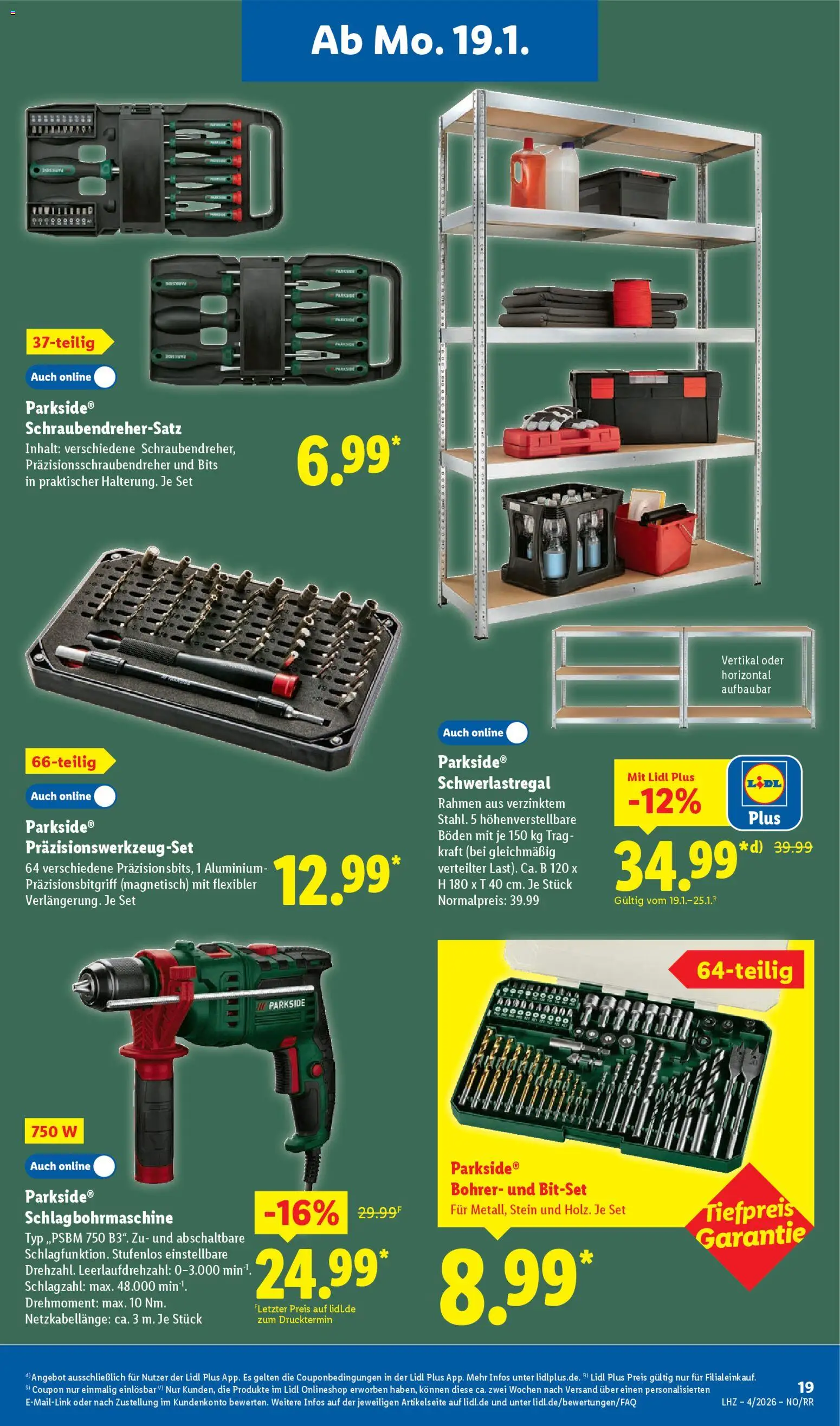 Lidl Prospekt Düsseldorf – gültig ab 19.01.2026 | Seite: 31 | Produkte: Schwerlastregal