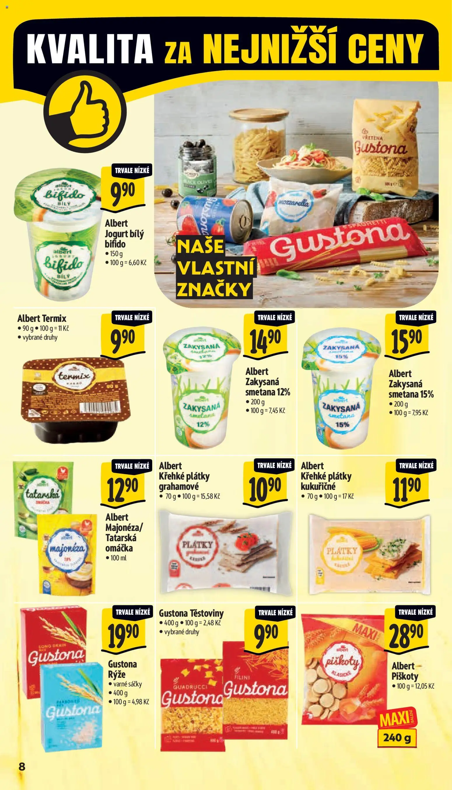 Albert leták - Supermarket od 15.04.2026 | Strana: 14 | Produkty: Smetana, Termix, Zakysaná smetana, Mozzarella