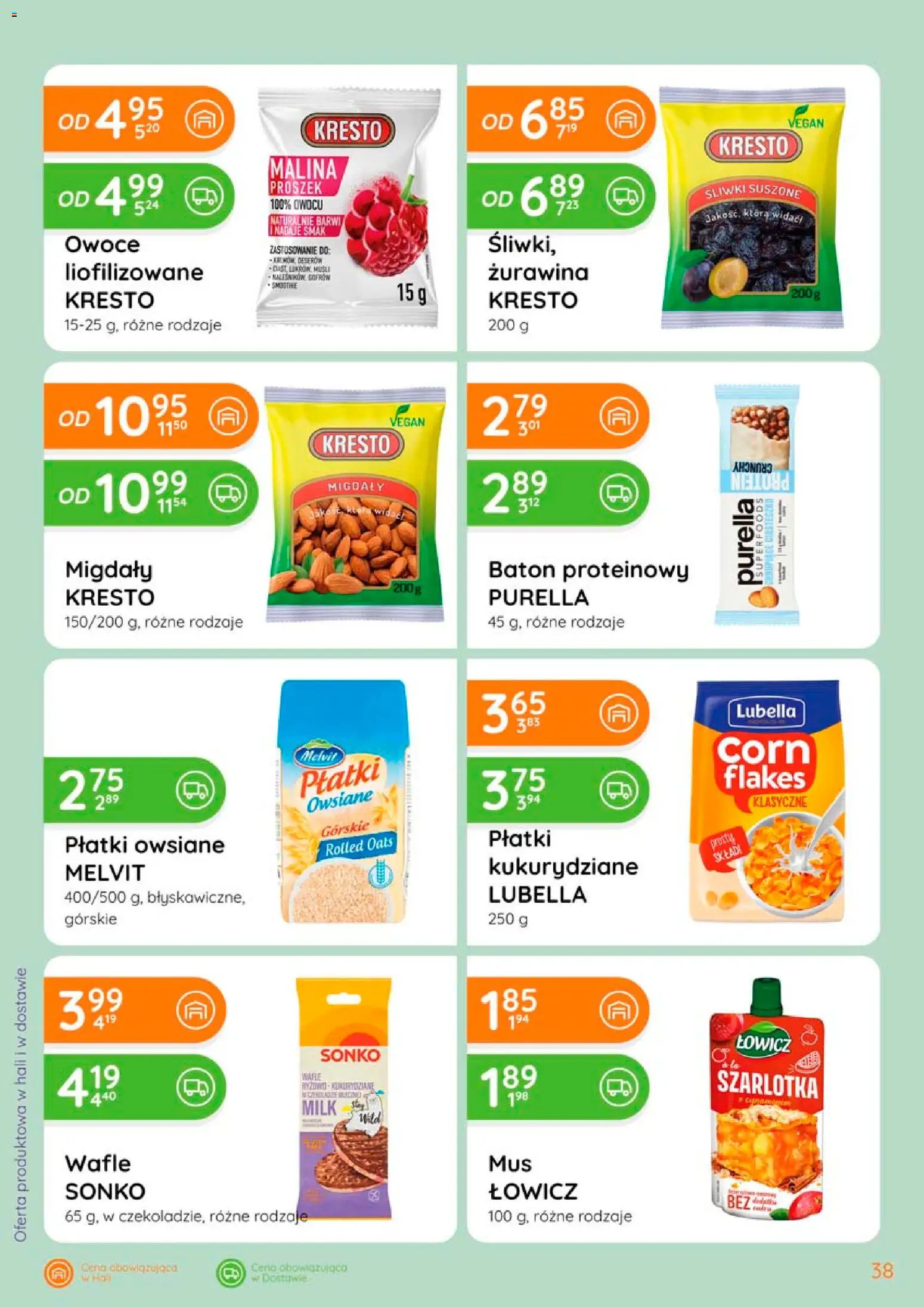 Eurocash gazetka od 02.04.2026 | Strona: 38 | Produkty: Malina, Śliwki, Musli, Płatki