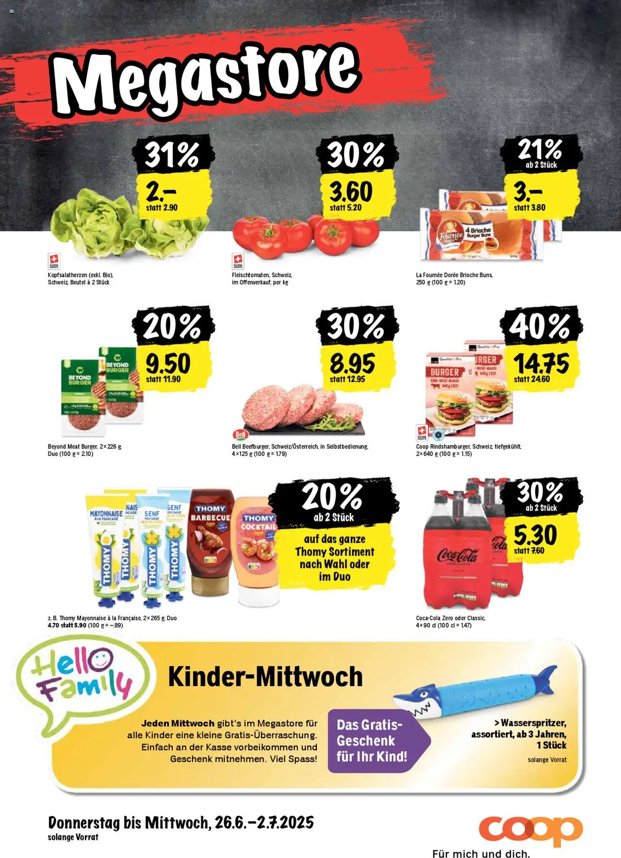 Coop Aktionen ab 26.06.2025 | Seite: 24 | Produkte: Coca Cola, Burger, Mayonnaise