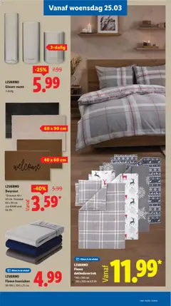 LIVARNO Fleece hoeslaken, 90-100 x 200 x 25 cm - Voorbeeld van een folder van Lidl, geldig van 23.03.2026 | Pagina: 23 | Producten: Vazen, Deurmat