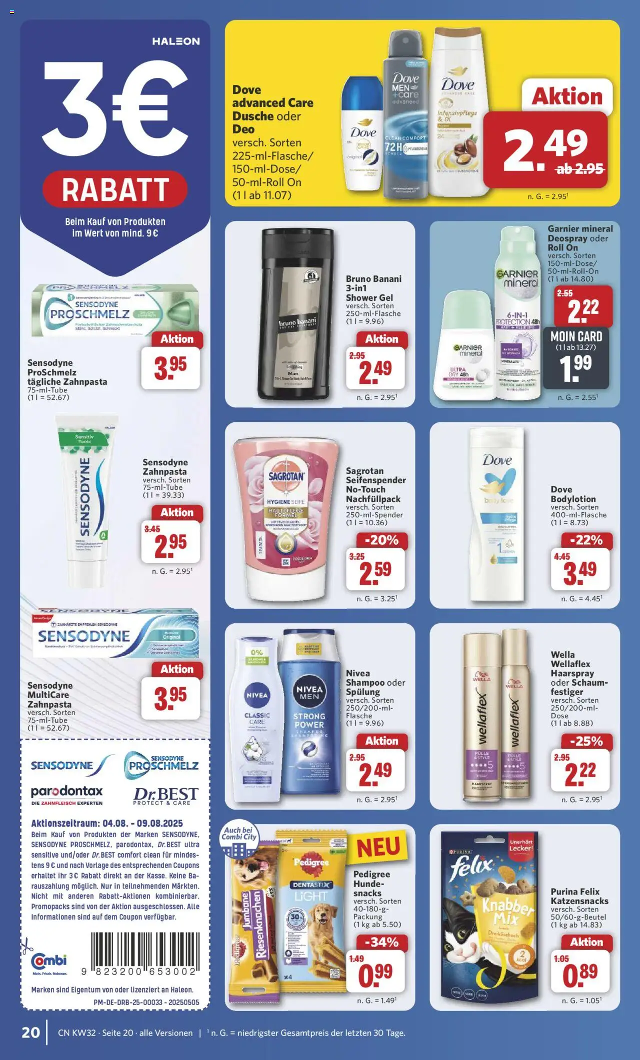 Combi Prospekt 	 - gültig ab dem 03.08.2025 | Seite: 24 | Produkte: Seifenspender, Spülung, Haarspray, Shower Gel