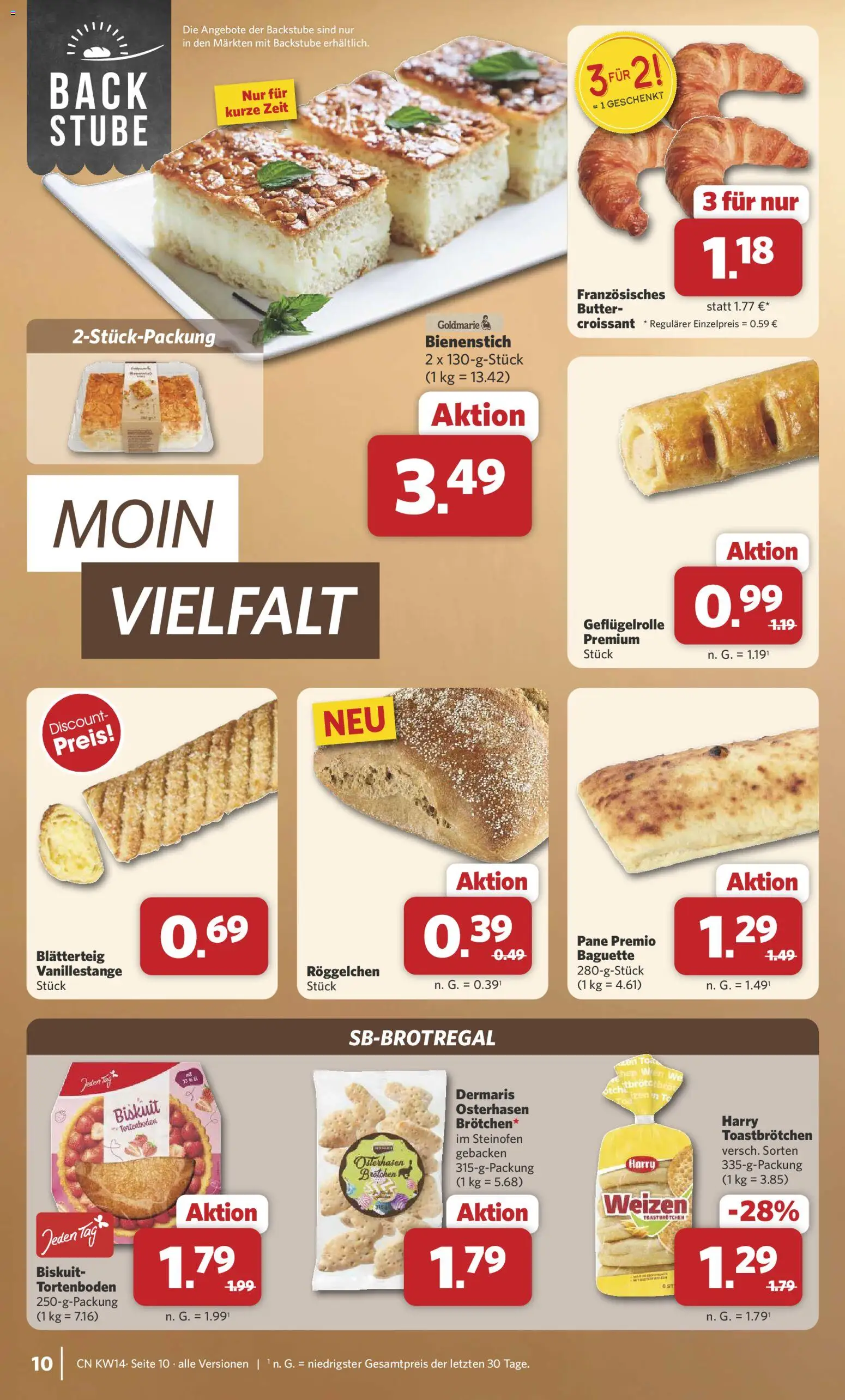 Combi Prospekt 	 – gültig ab 30.03.2026 | Seite: 10 | Produkte: Butter, Baguette, Croissant, Brot