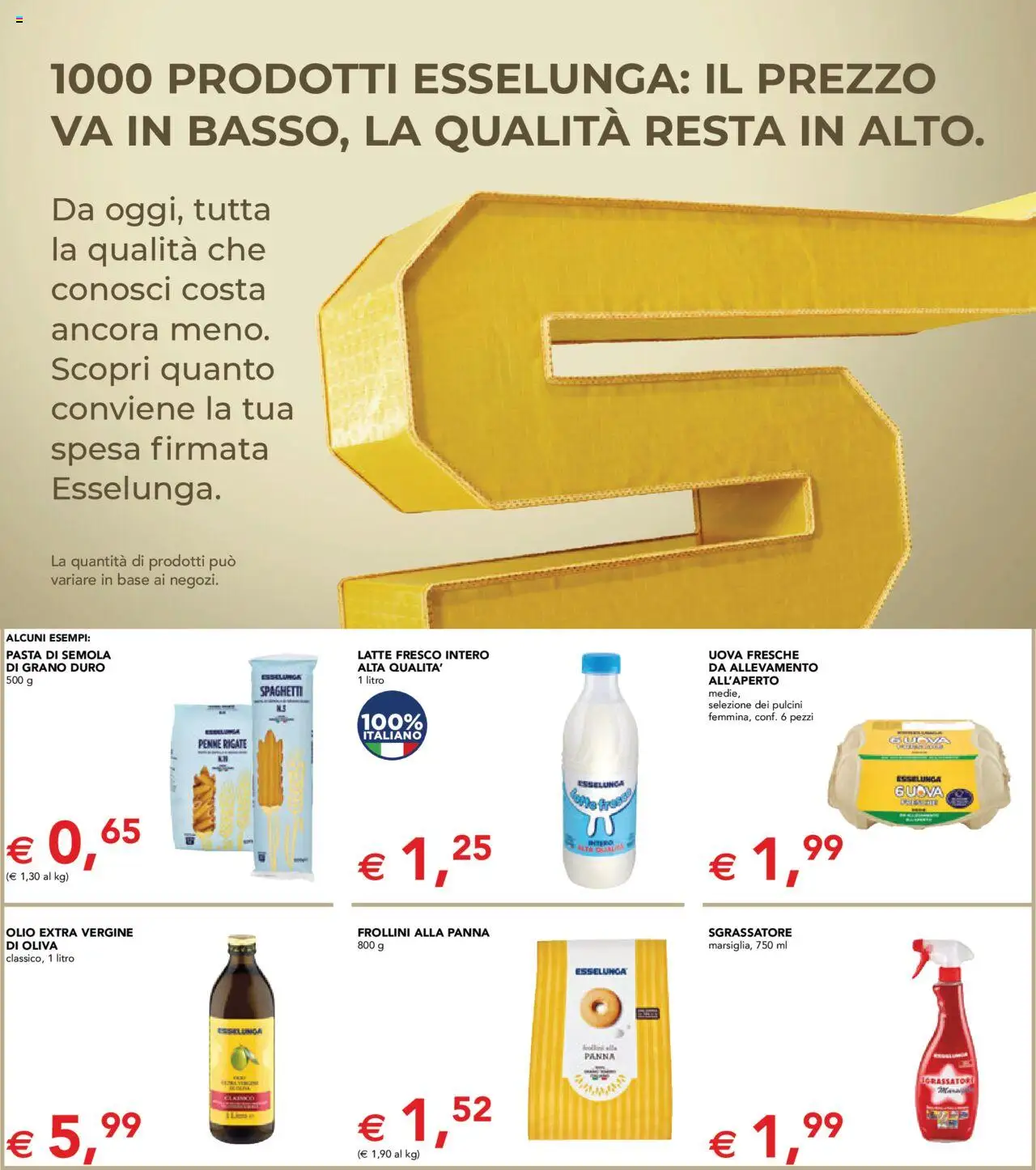 Volantino Esselunga S del 11.09.2025 | Pagina: 2 | Prodotti: Panna, Latte, Olio, Pasta