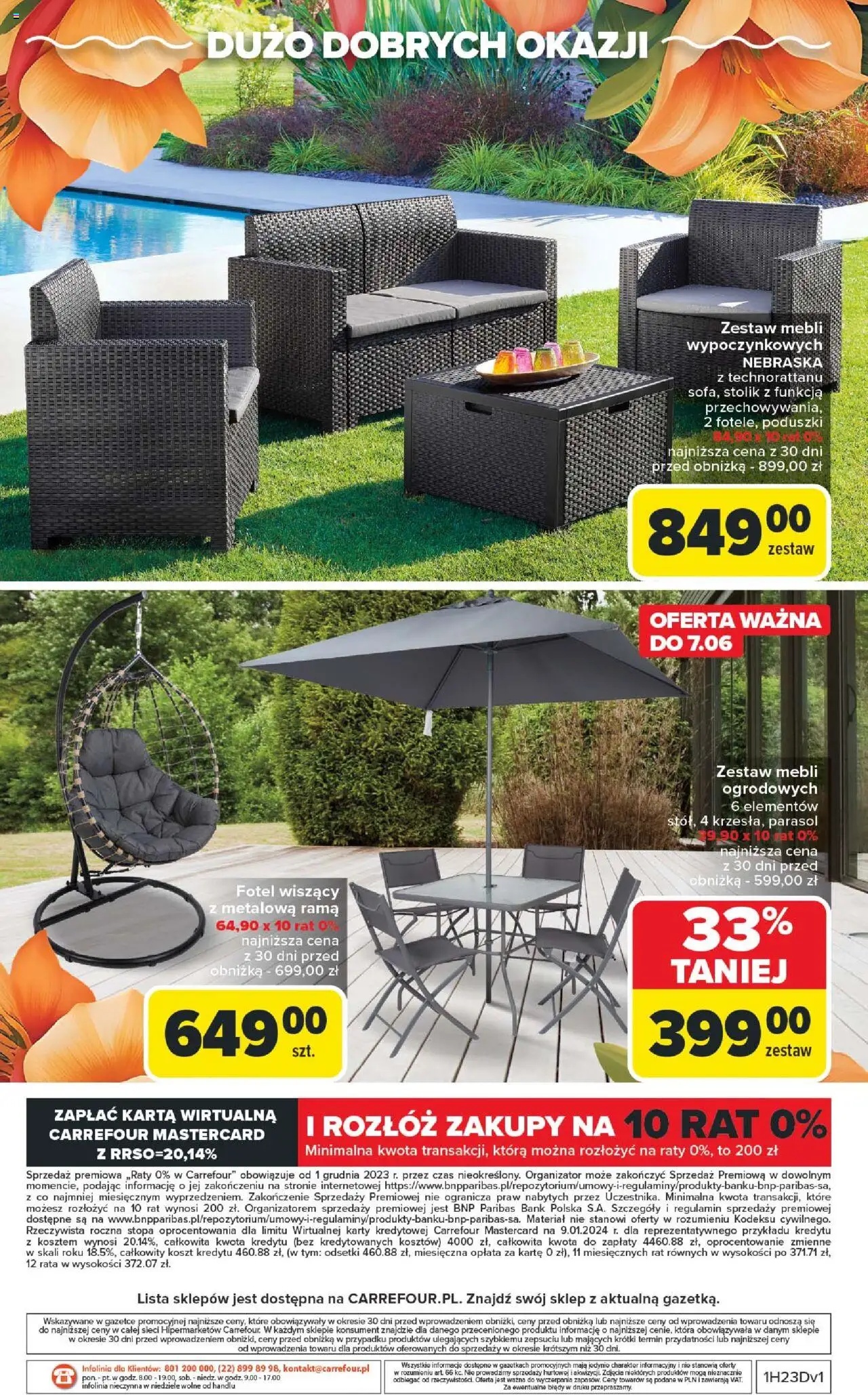 Carrefour Gazetka - Lato bliskie, ceny niskie od 02.06.2025 | Strona: 12 | Produkty: Karta, Parasol, Fotel