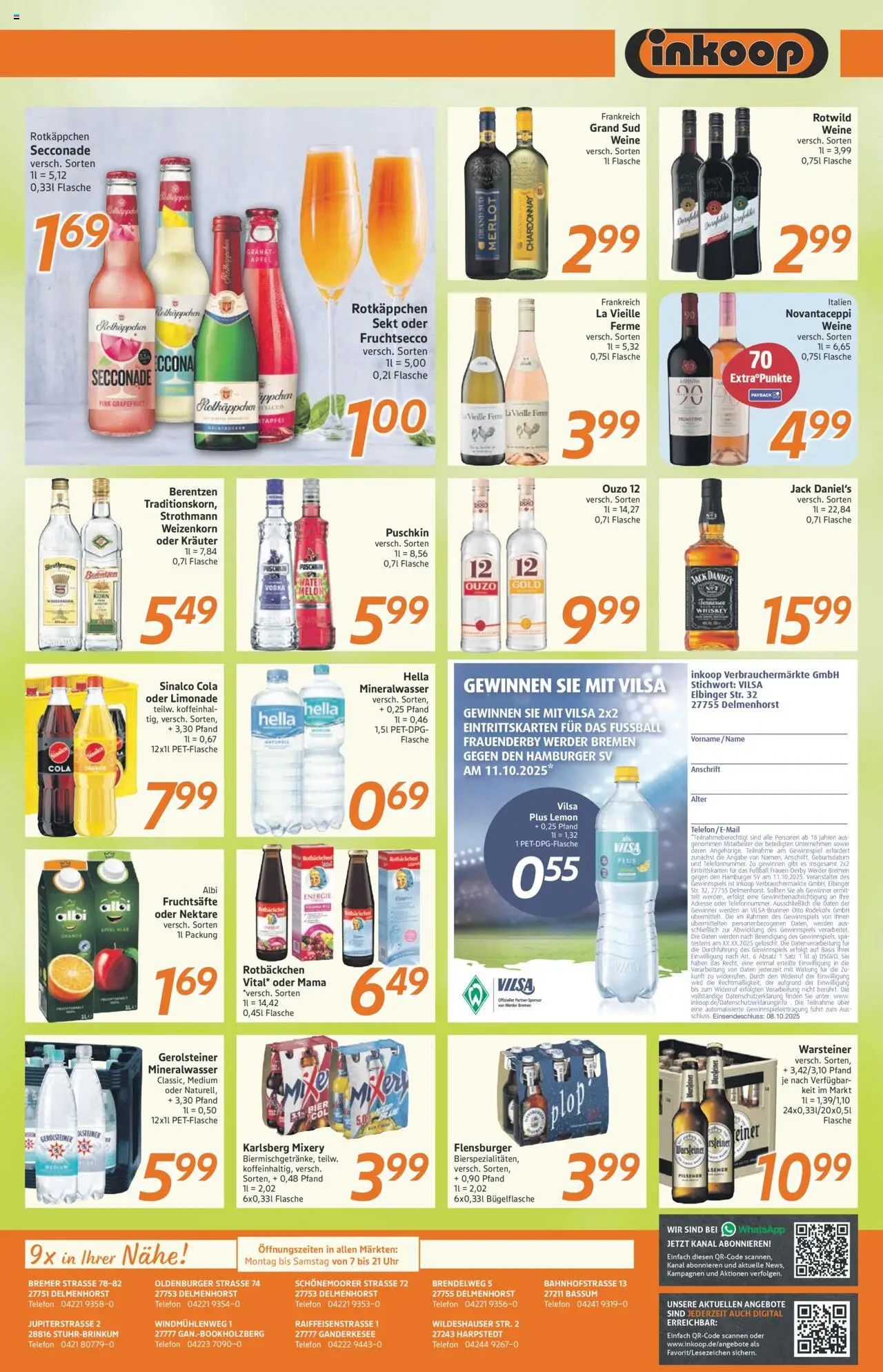 Inkoop Prospekt – gültig ab 06.10.2025 | Seite: 7 | Produkte: Cola, Limonade, Rotkäppchen, Gerolsteiner