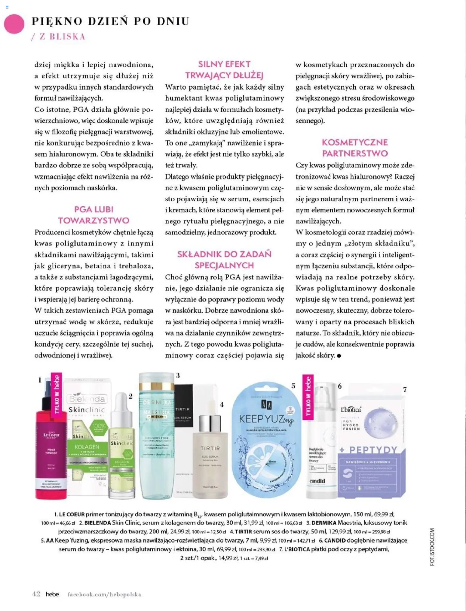 Hebe gazetka - Magazyn od 01.03.2026 | Strona: 42 | Produkty: Toner, Płatki, Sos, Tonik