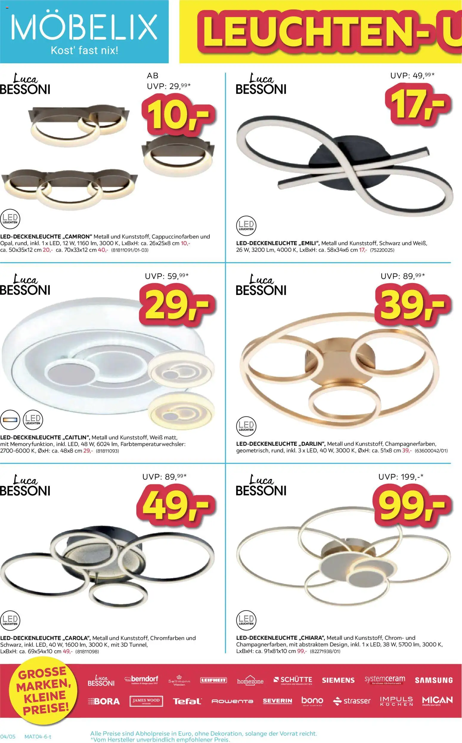 Möbelix Leuchten und Teppiche - Aktionswochen gültig ab 06.04.2026 | Seite: 4 | Produkte: Samsung