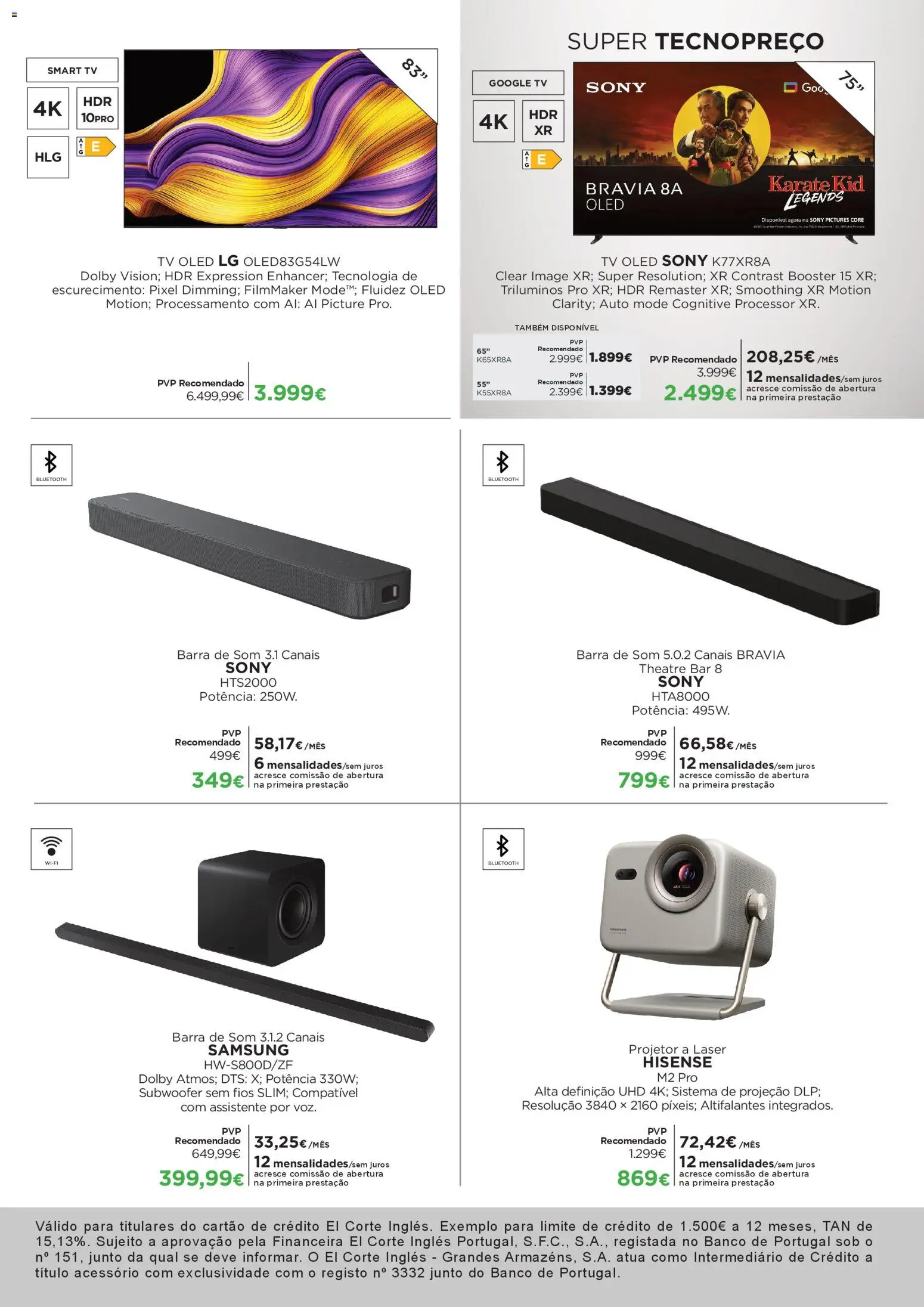 El Corte Ingles folheto │ válido de 20.03.2026 | Página: 3 | Produtos: Banco, Projetor