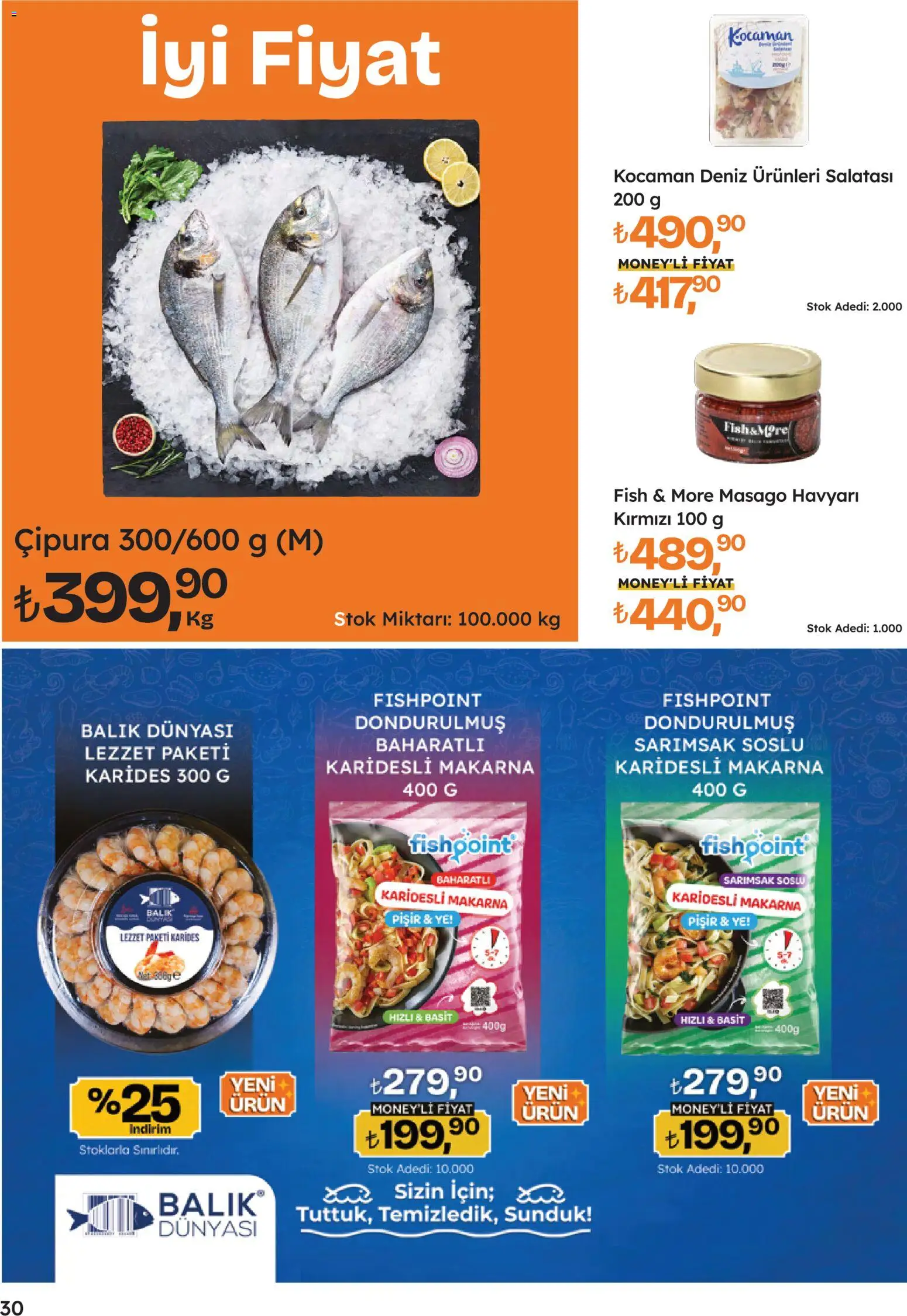 Migros Katalog - 5M Migroskop Dijital - 16.04.2026 tarihinden itibaren geçerlidir | Sayfa: 30 | Ürünler: Balık, Makarna, Sarımsak, Çipura